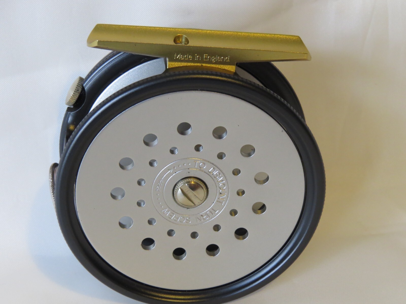 NEW HARDY 1921 WIDE SPOOL PERFECT 3″ FLY REEL REVOLVING LINE GUIDE RHW