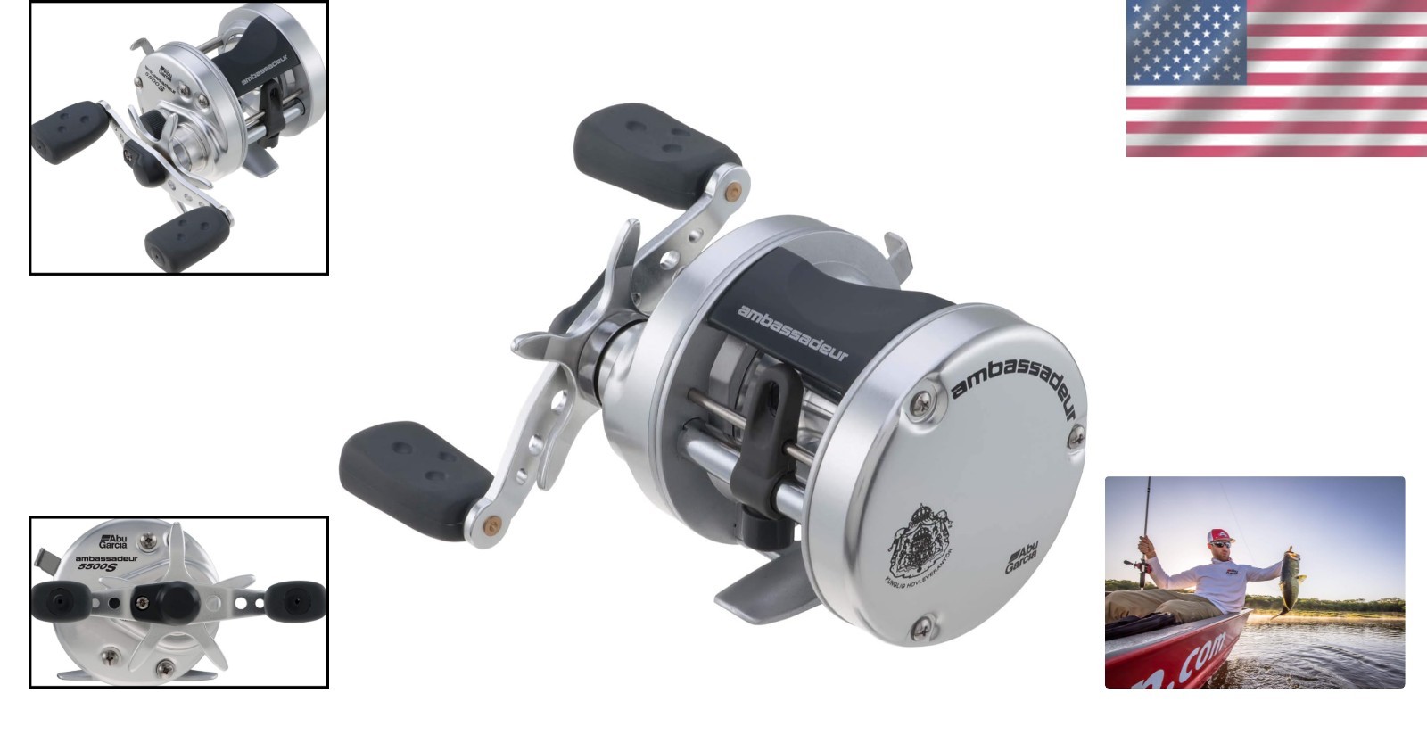Ambassadeur S Fishing Reel – 25″ Line Retrieve, Stainless Steel Durable Design