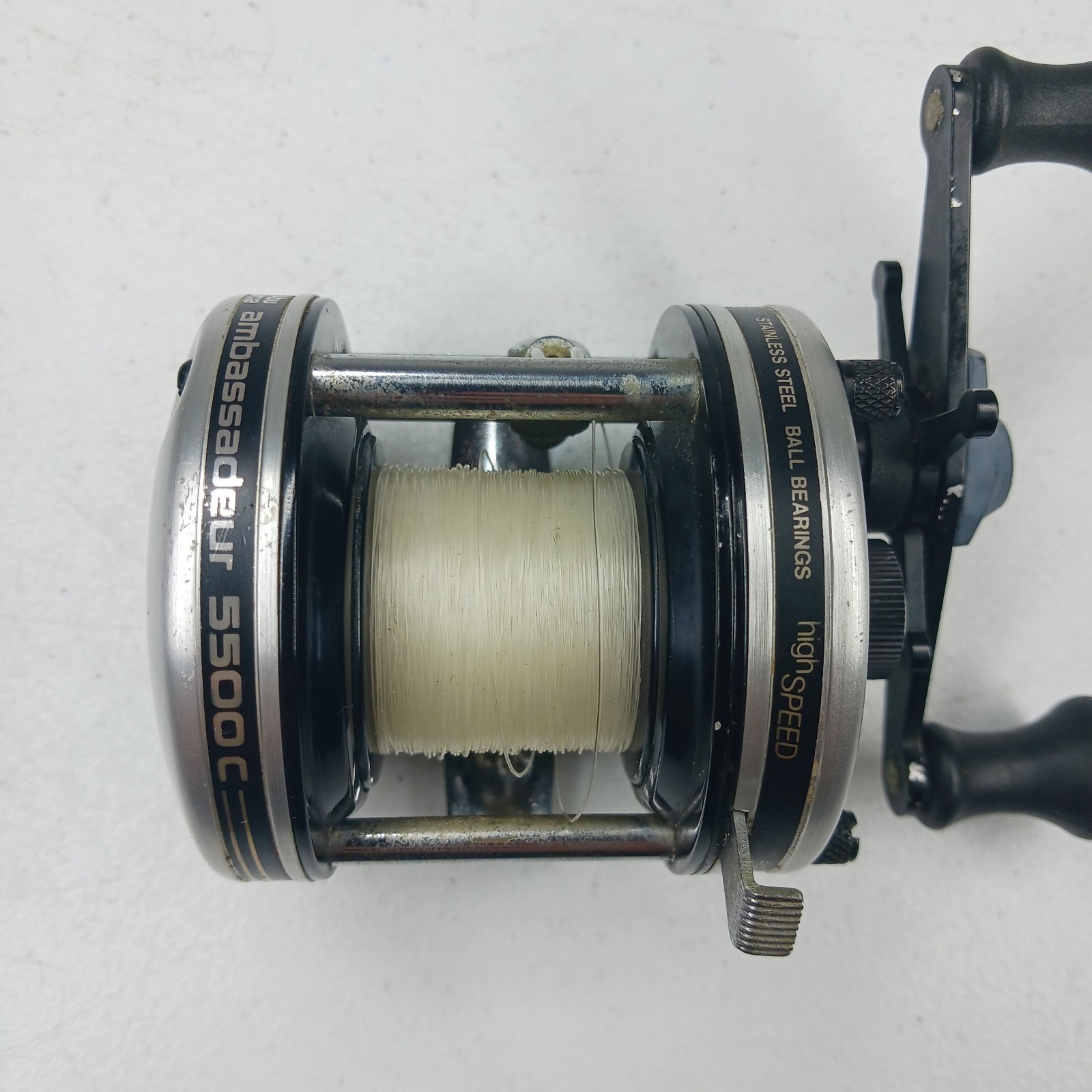 Vintage Abu Garcia ambassadeur 5500 C Silver Fishing Baitcaster Reel Sweden Rt
