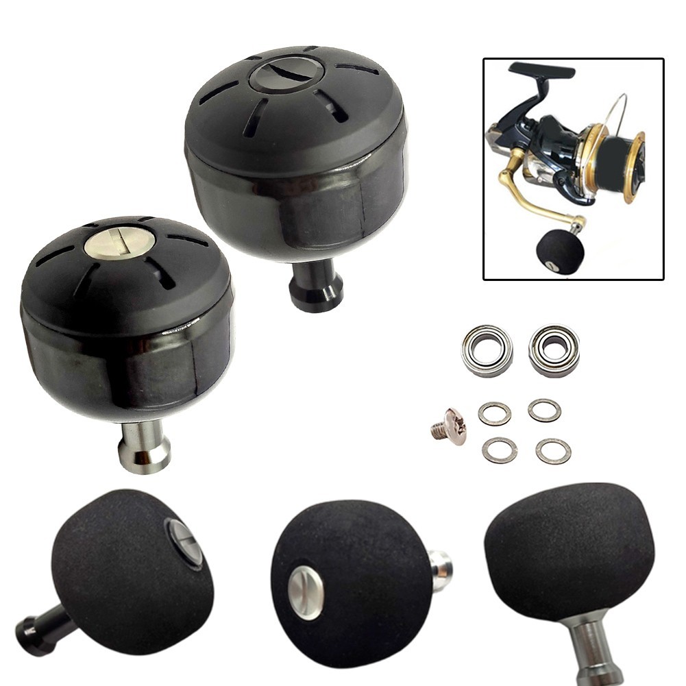 Fishing Tackle Upgrade Reel Knob Carbon Grip Carbon Fiber EVA Foam Soft Grip