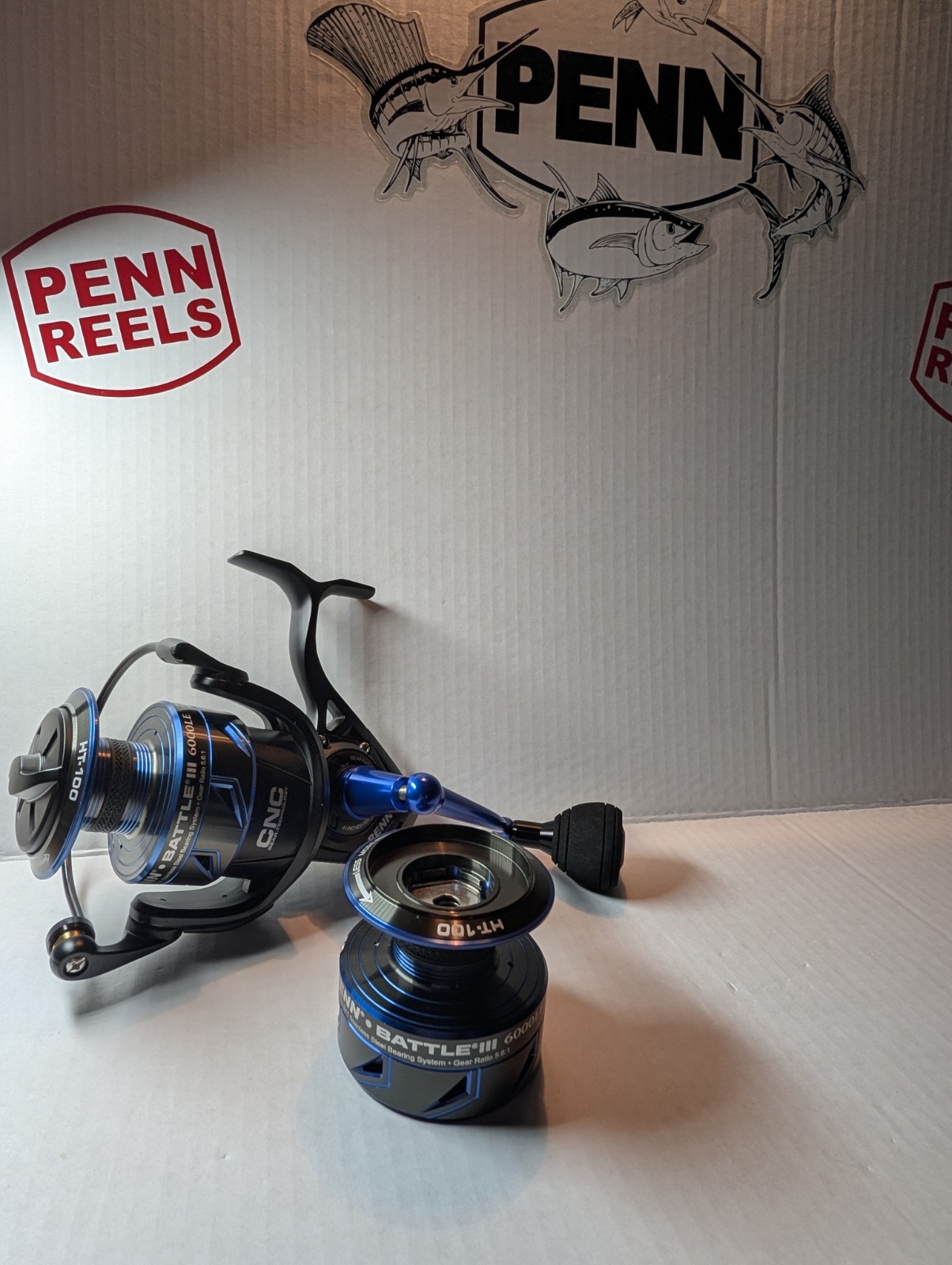 PENN BATTLE III LE BTLIII6000LE 5.6:1 GEAR RATIO SPINNING REEL & SPARE SPOOL