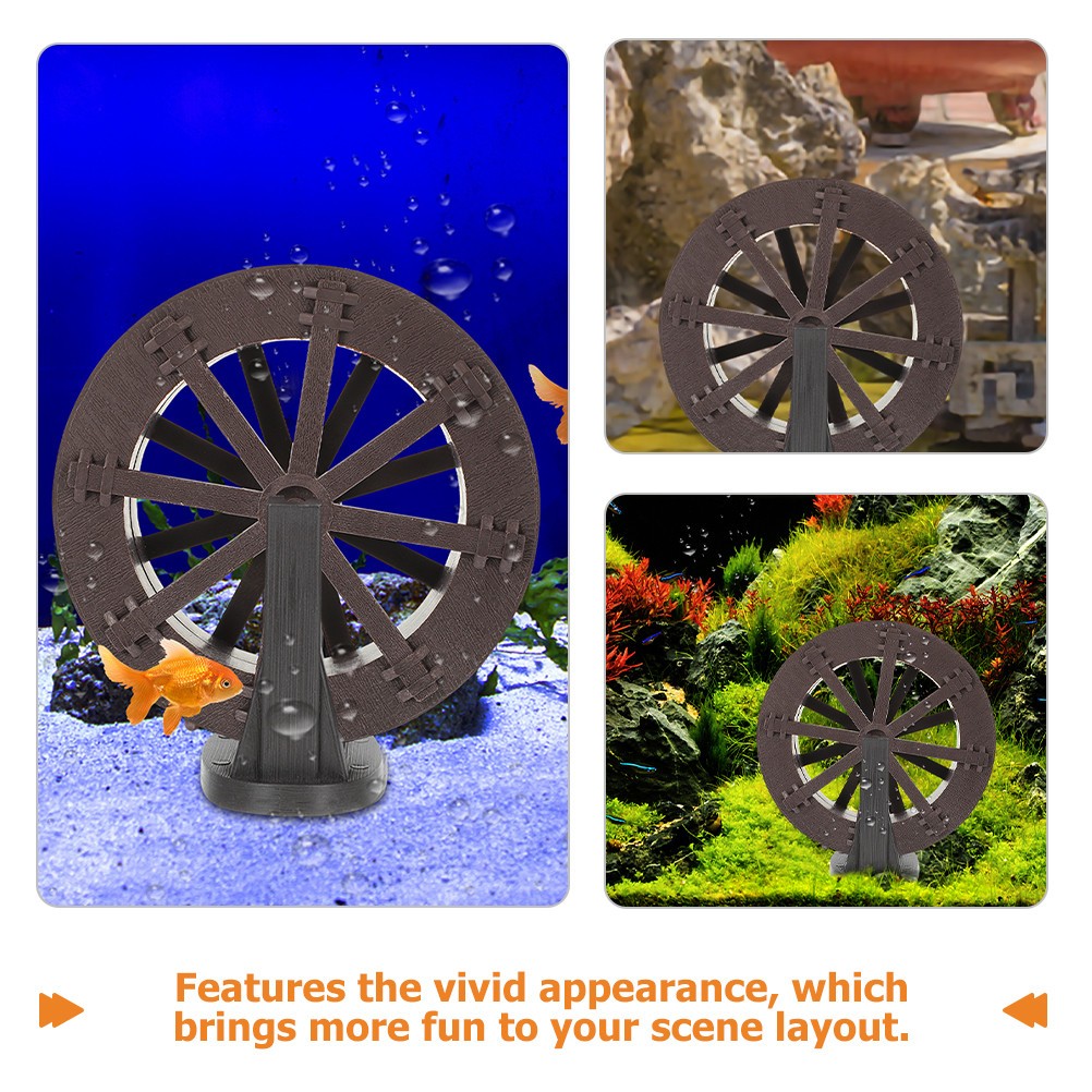 2Pcs Reusable ABS Pressure Washer Water Wheels for Table Fountain Decor Brown