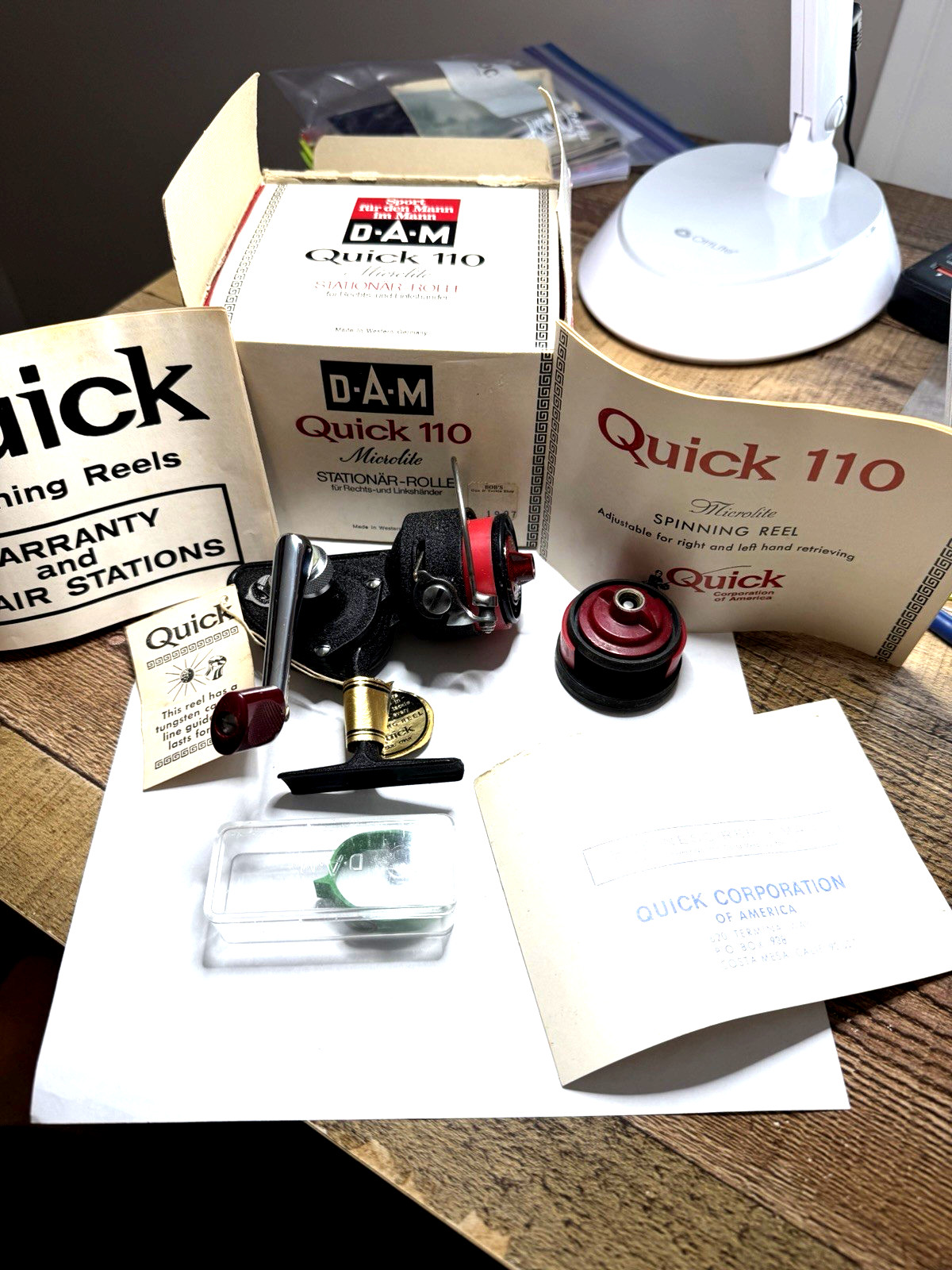 Vintage Dam Quick 110 Microlite In The Box With Paper Wok MINTY