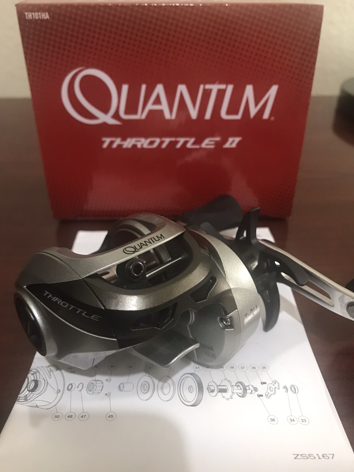 QUANTUM THROTTLE II TH101HA LEFT BAIT CASTING FISHING REEL WITH LINE YOUR CHOOSE