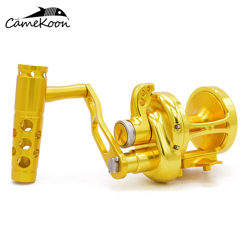 CAMEKOON Lever Drag Conventional Jigging Fishing Saltwater Durable Trolling Reel