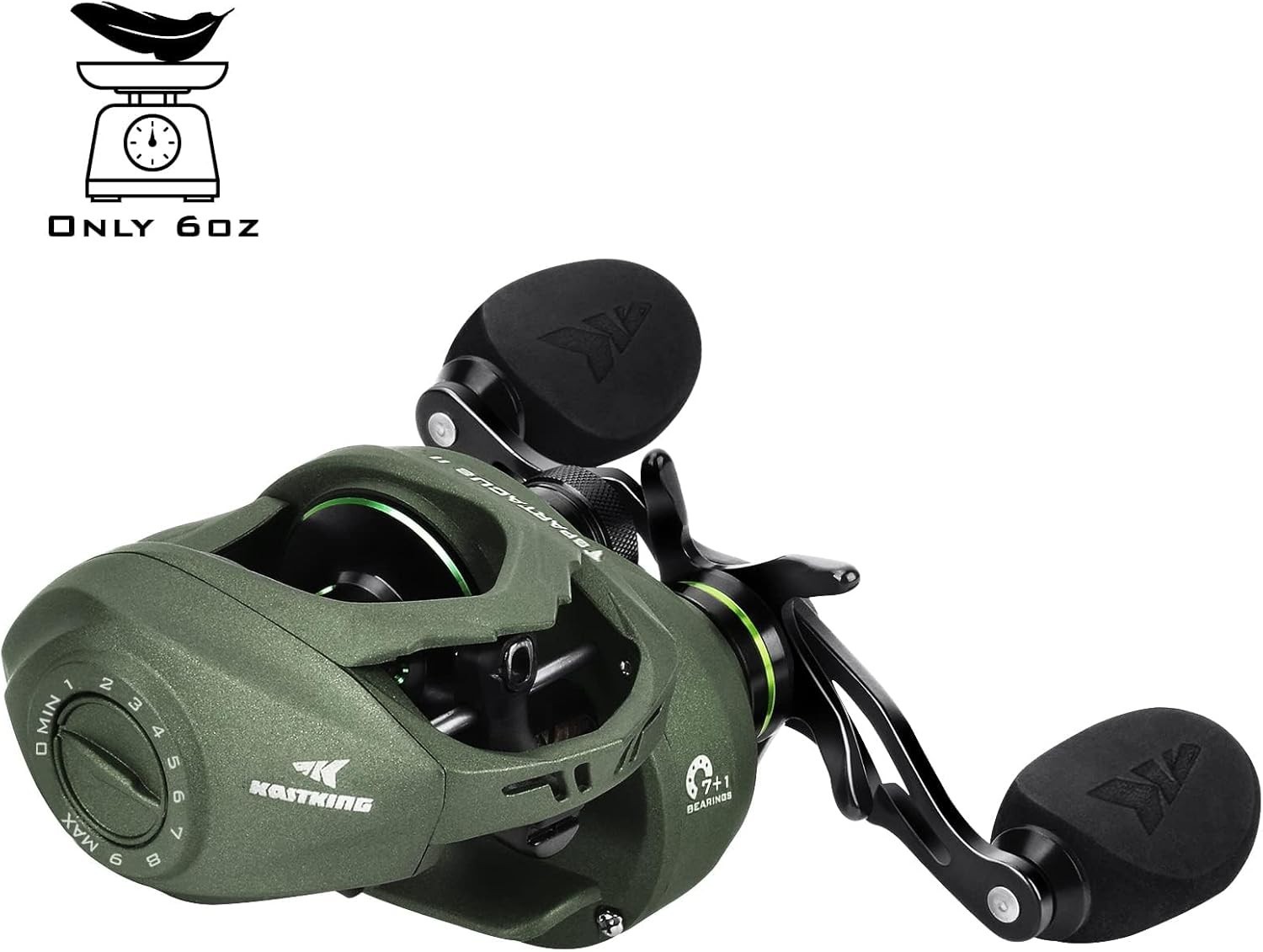 Tournament-Ready Spartacus II Baitcasting Reel, 17.6 LB Drag