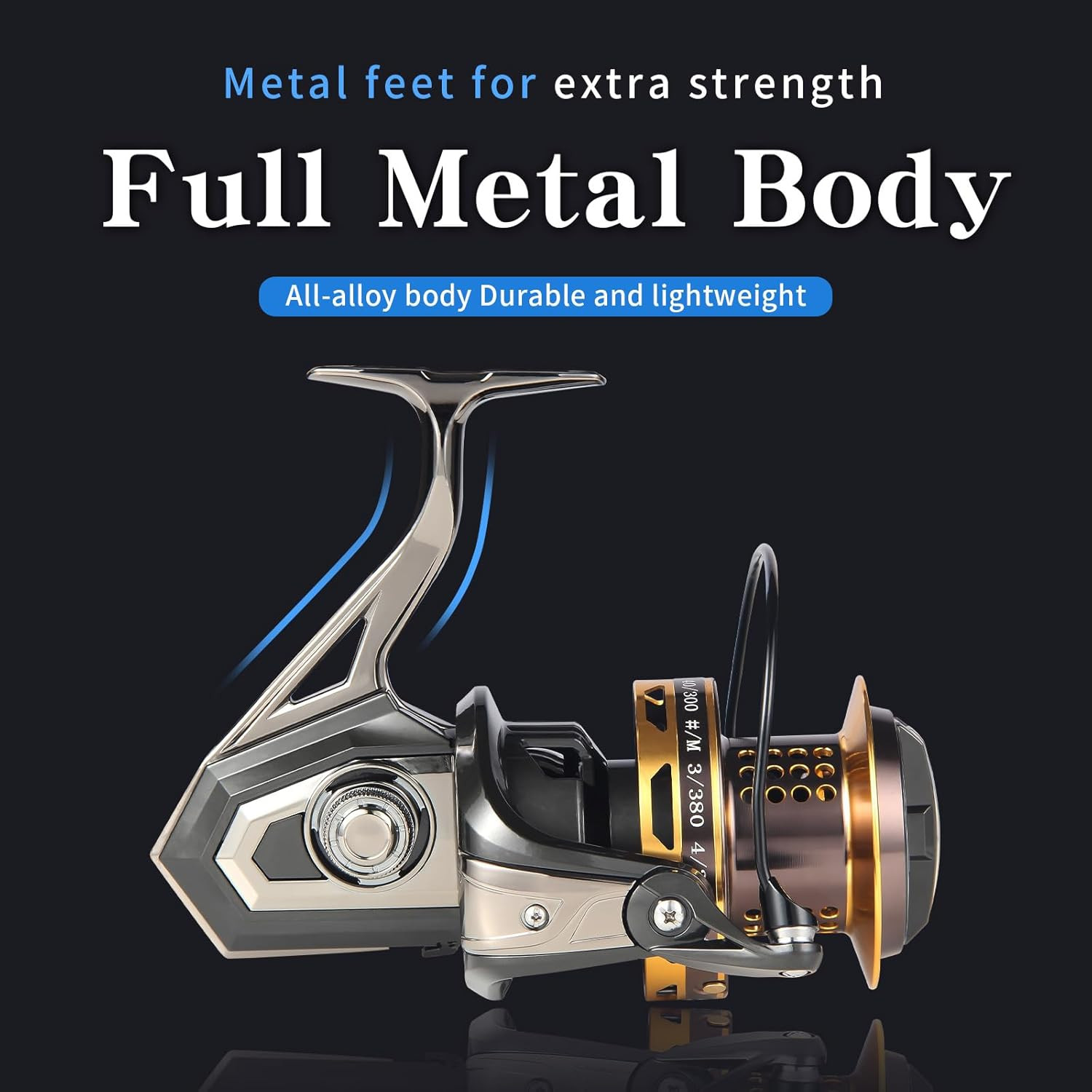 8000/10000/12000 Big Game Surf Spinning Fishing Reel,20Kg Drag Power. Backlash-F