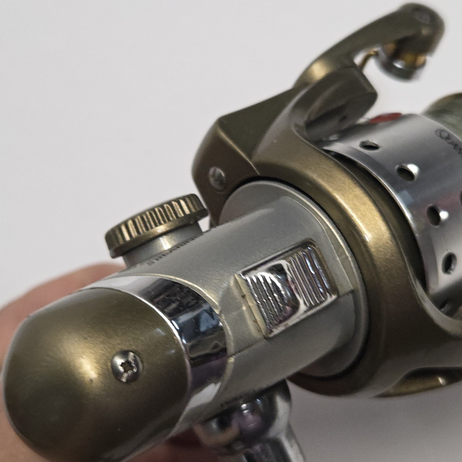 QUANTUM BILL DANCE SPINNING REEL DSS30 5 Bearing Fold Handle Wood Knob Zebco 3K