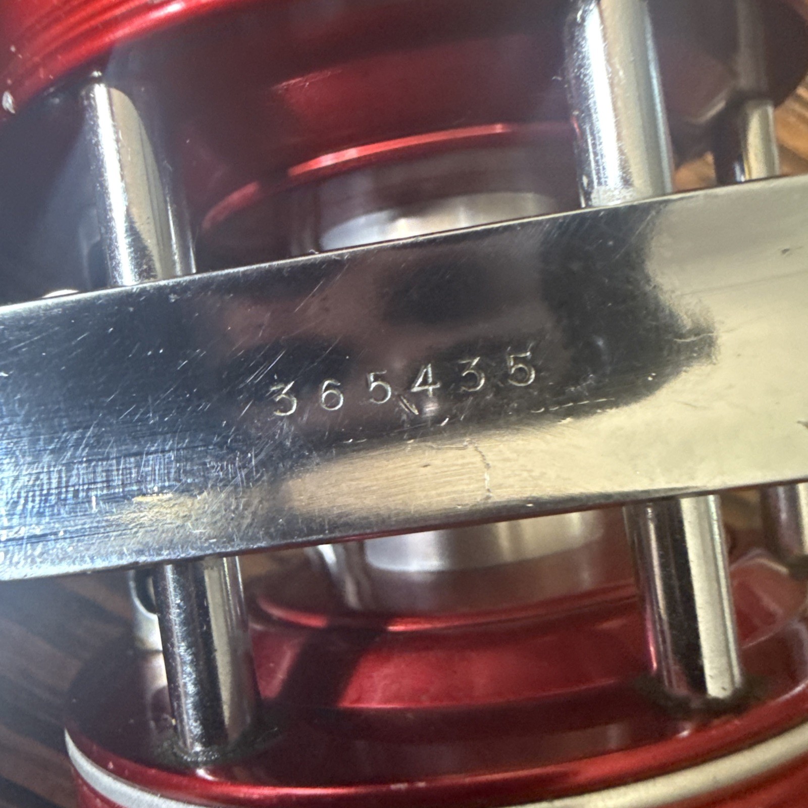 Vintage Abu Ambassadeur 5000 Casting Reel Svangsta Red 4 Screw SN 365435 Sweden