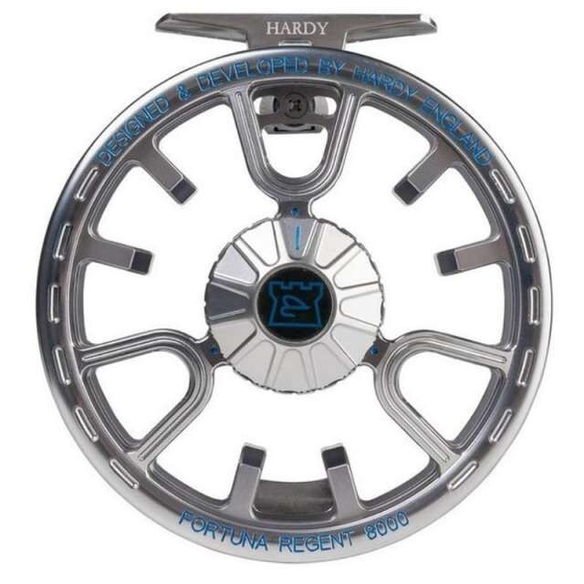 HARDY FORTUNA REGENT 8000 FLY REEL FREE $100 LINE!–SILVER 7-9 WT. SEALED DRAG
