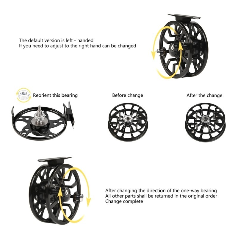 Aluminum Alloy Fly Fishing Reel, All Metal Fishing Reel, Light Weight Fly Reel