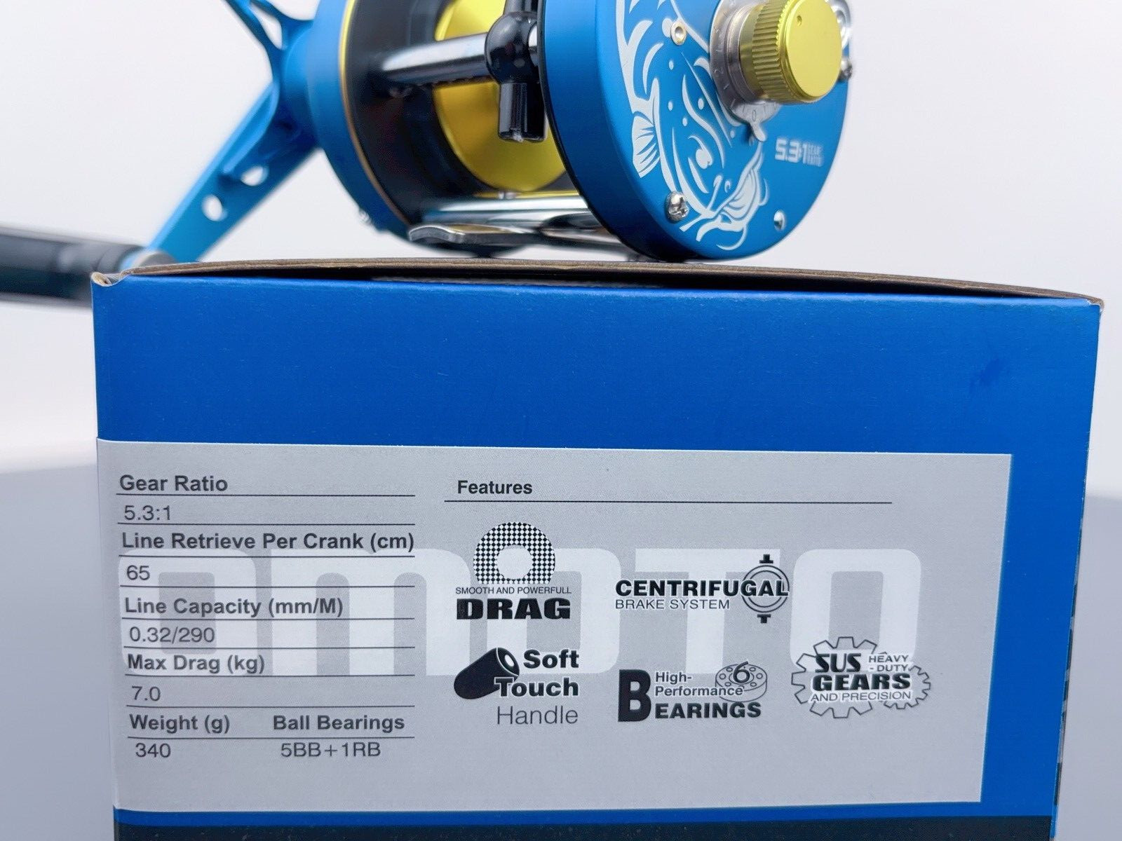OMOTO CHIEF PLUS 6000 CS Right Hand Round baitcast Reel From Taiwan
