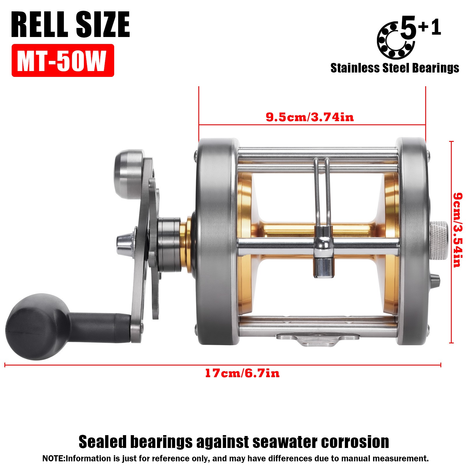 Trolling Drum Fishing Reels All Aluminum Alloy Body Sea Saltwater Accessories