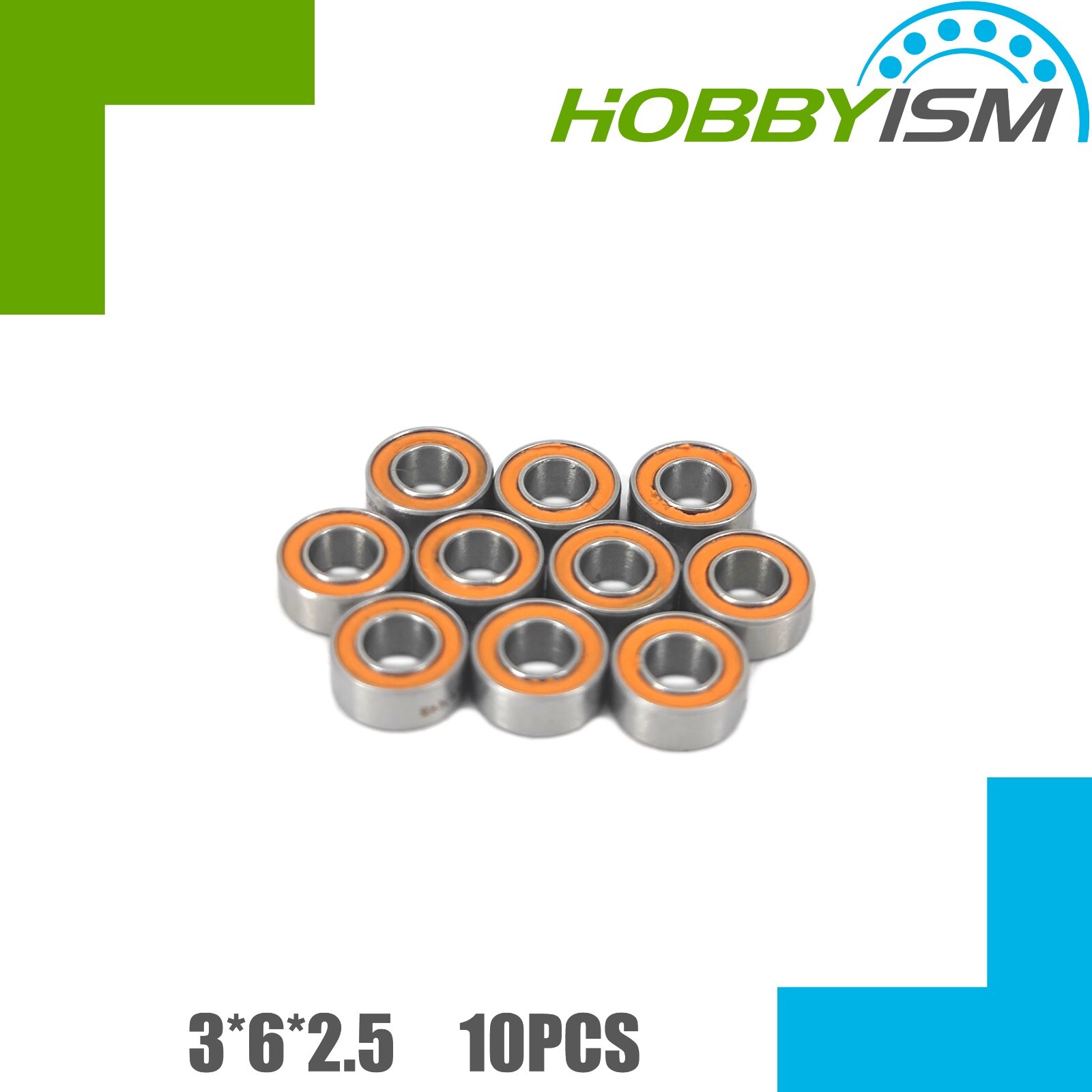 10pcs Hybrid Ceramic Stainless Bearing SMR63C 2OS 3x6x2.5 Oiled