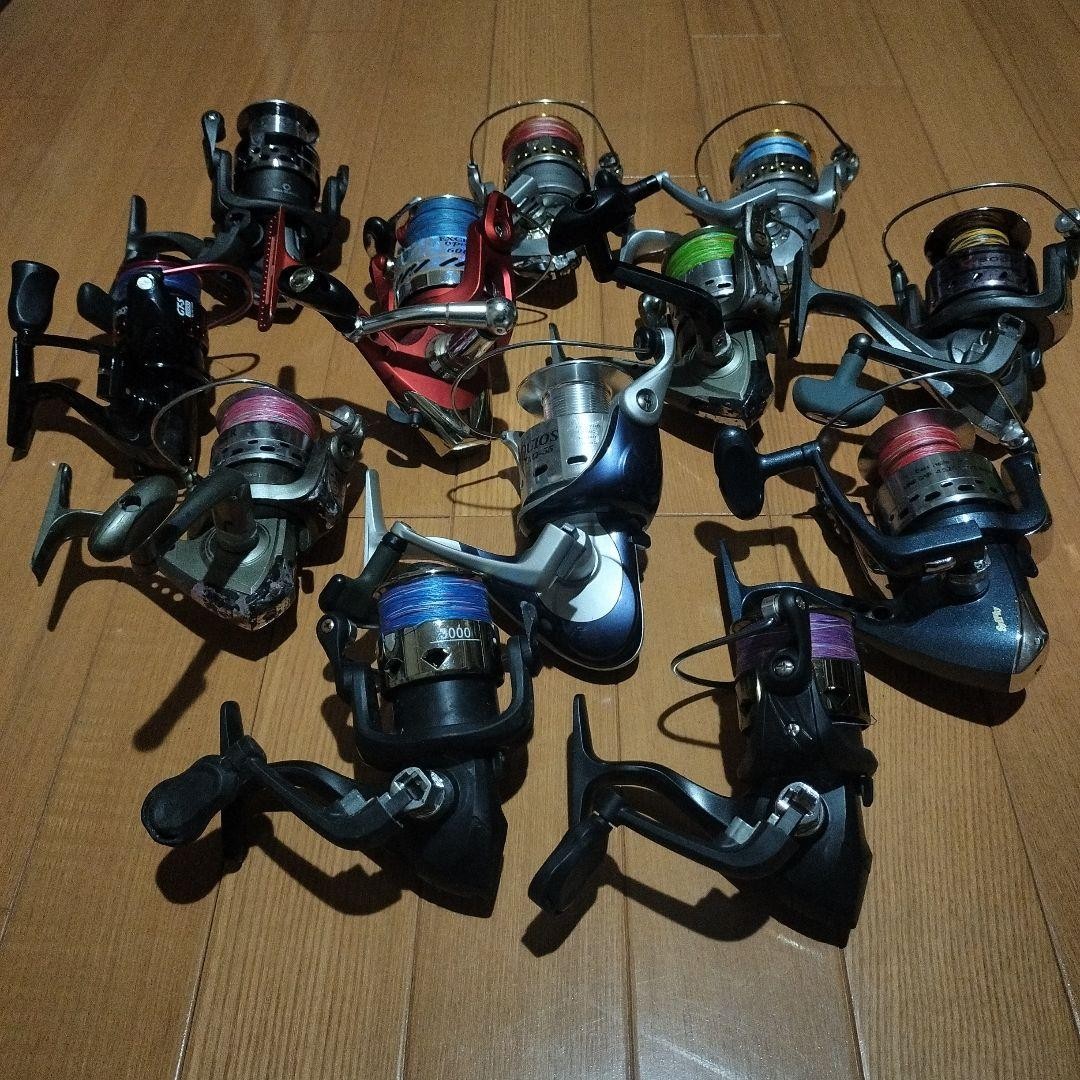 Spinning Reel 12-Piece Set Multi-color Black Red Blue Silver Purple
