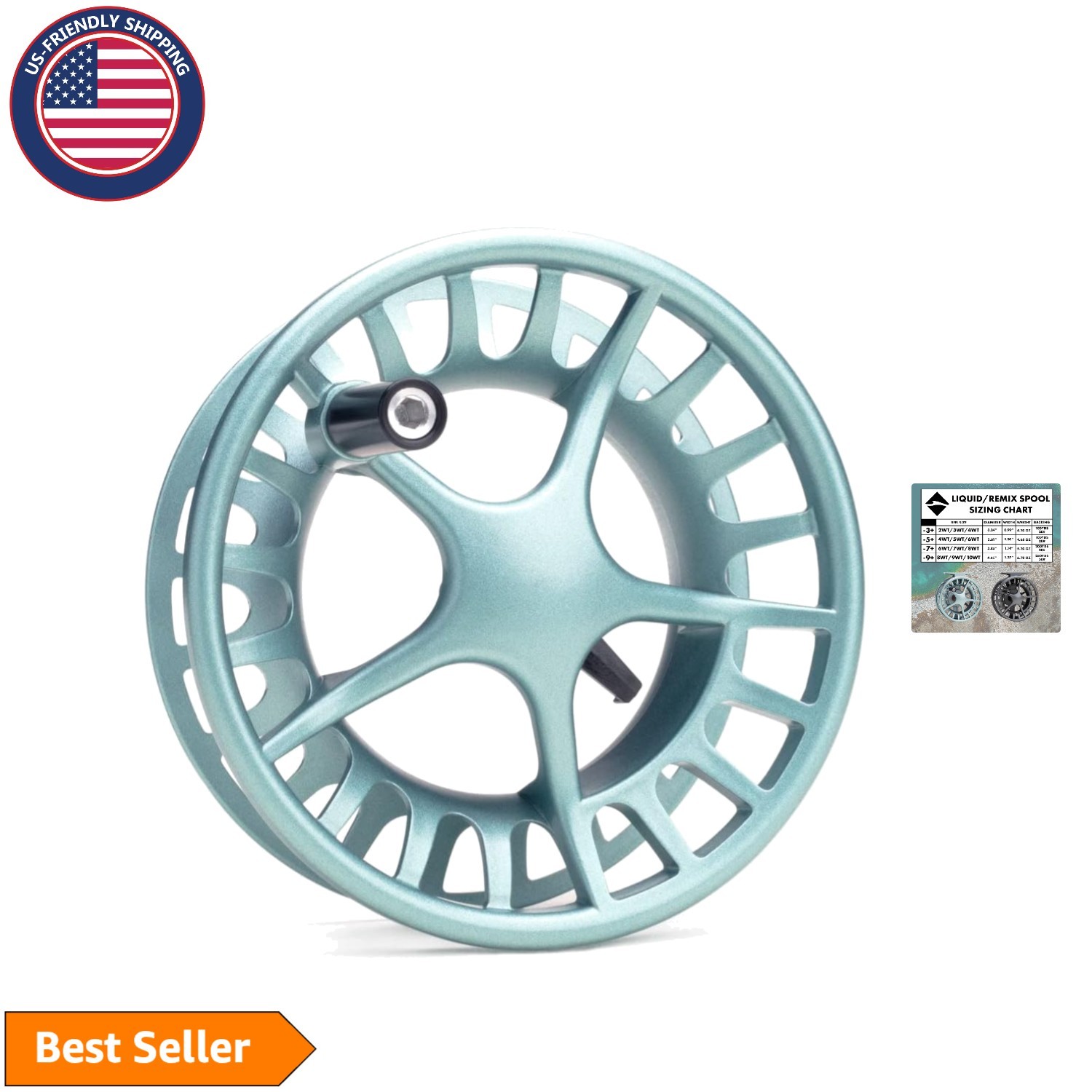 First Generation Liquid/Remix Fly Fishing Spool – Large Arbor, Durable Aluminum
