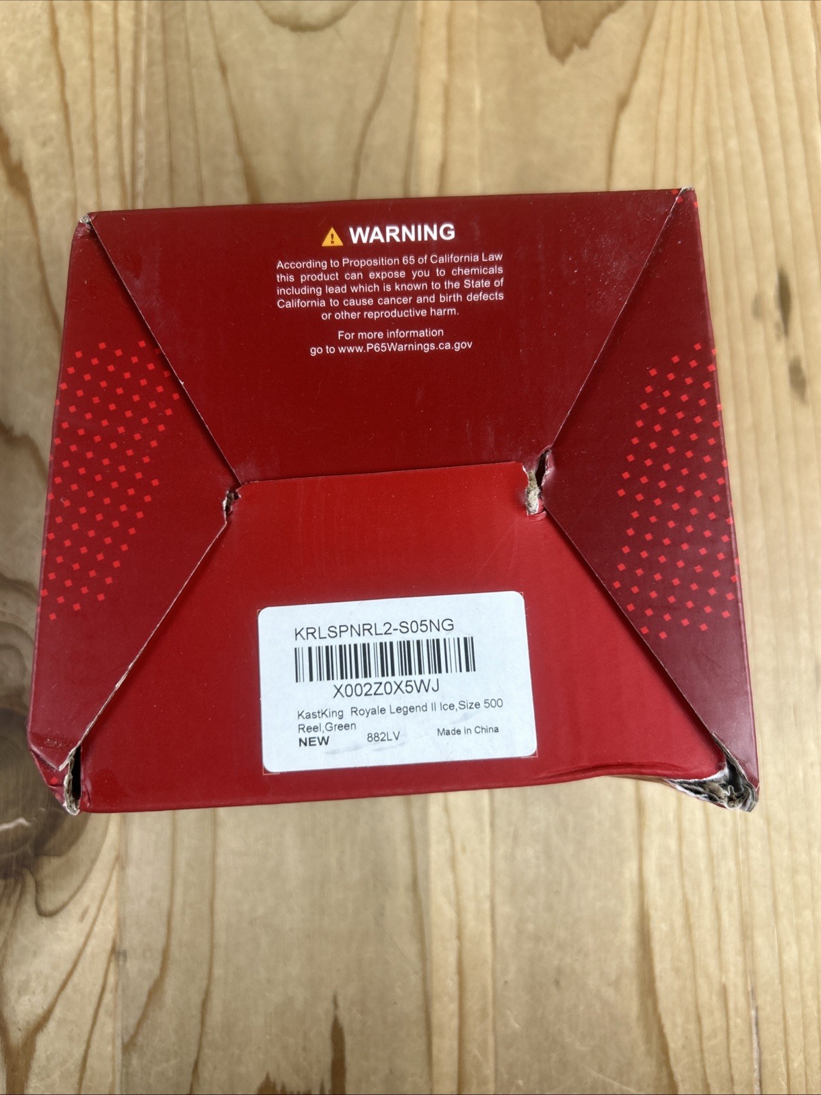 KastKing Royale Legend II Ice Fishing Reel Size 500 Red Reversible Handle