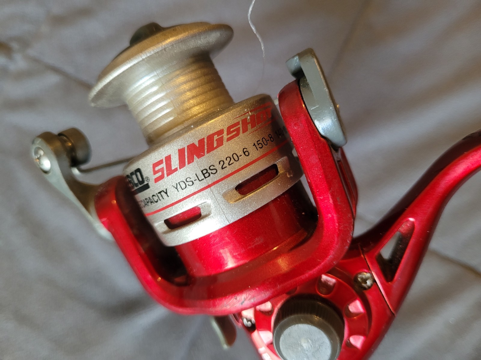Zebco Slingshot 1 Bearing Fishing Reel Metallic Flame Red (Reel Only)