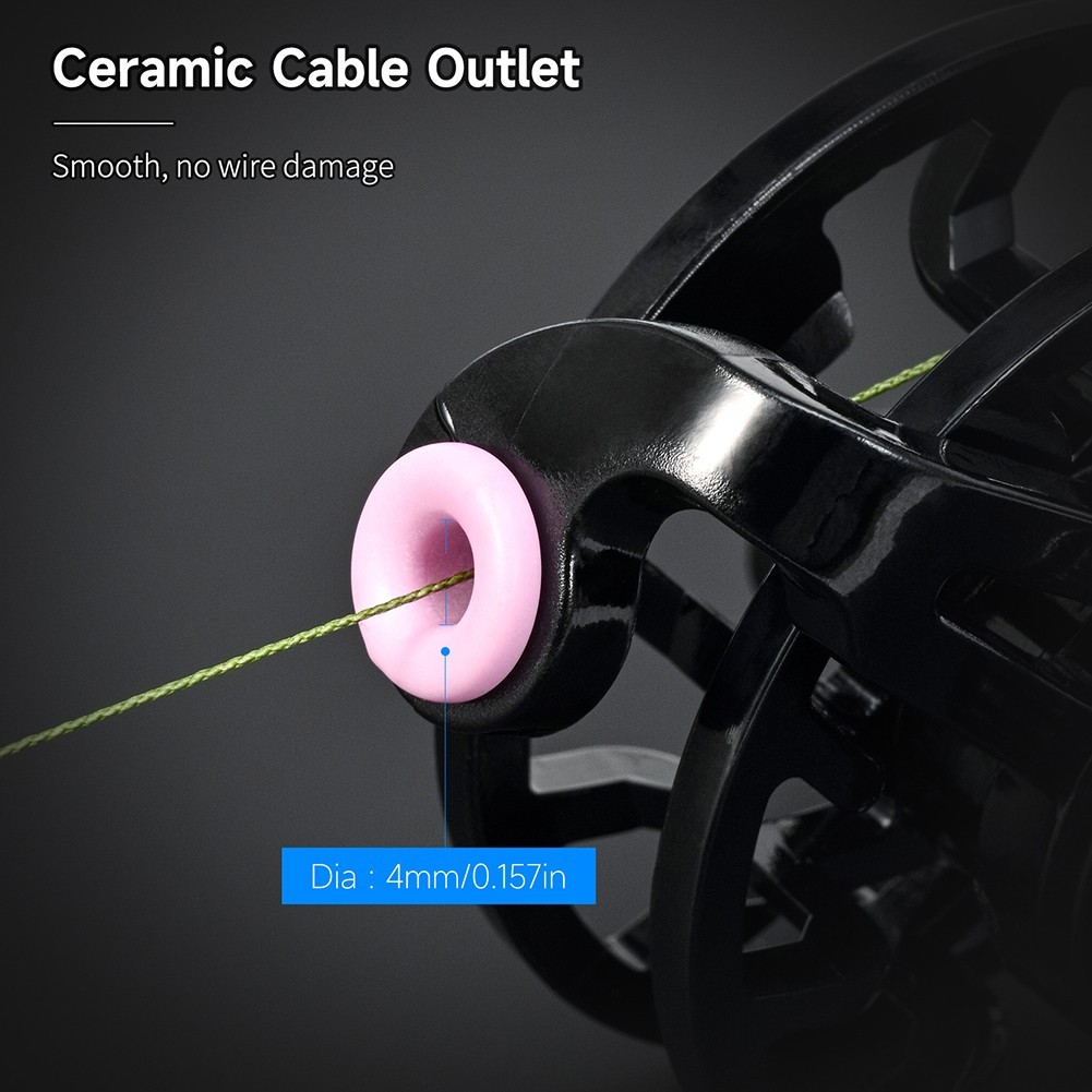 Fly Wheel for Trout Pike Ice Fishing Reel with Bite Alarm and Guide Ring