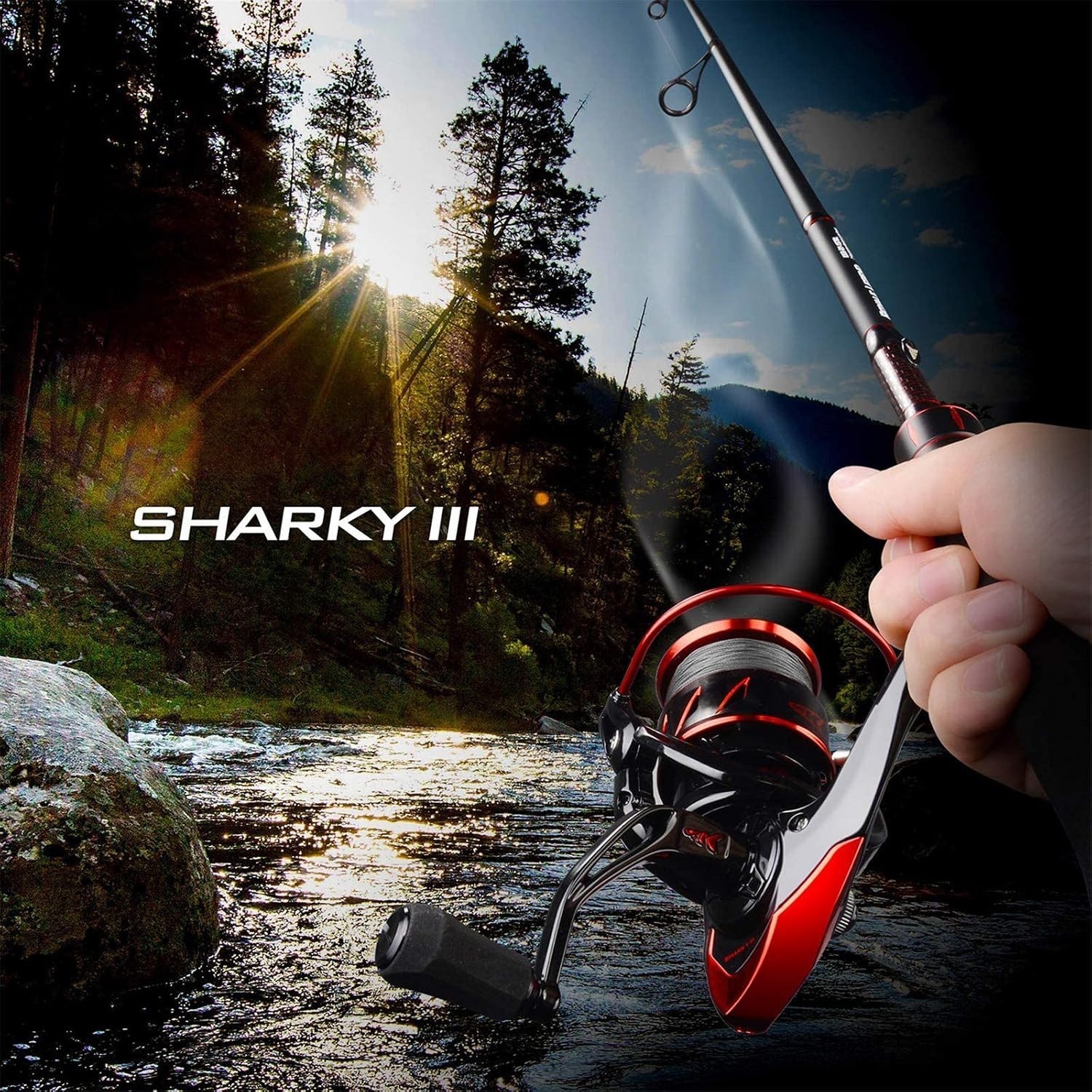 Sharky III Fishing Reel – Durable Lightweight Design with 27.5” Line Retrieve