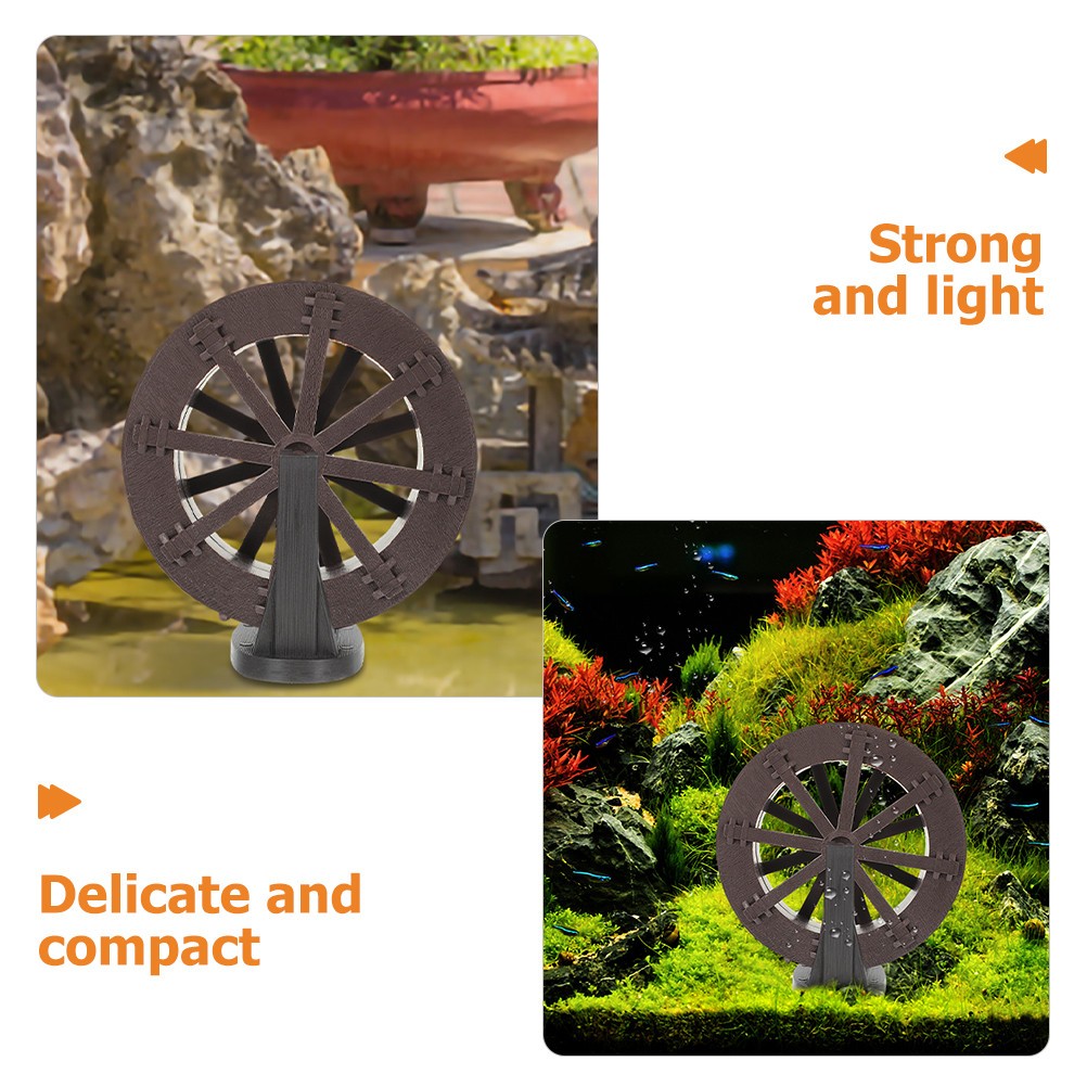 2Pcs Reusable ABS Pressure Washer Water Wheels for Table Fountain Decor Brown