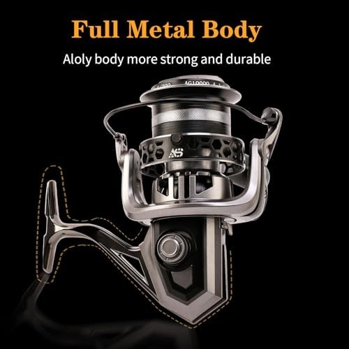 High-Power Spinning Reel 8000/10000/12000 – Aluminum Frame, 55LB Drag, Surf & In