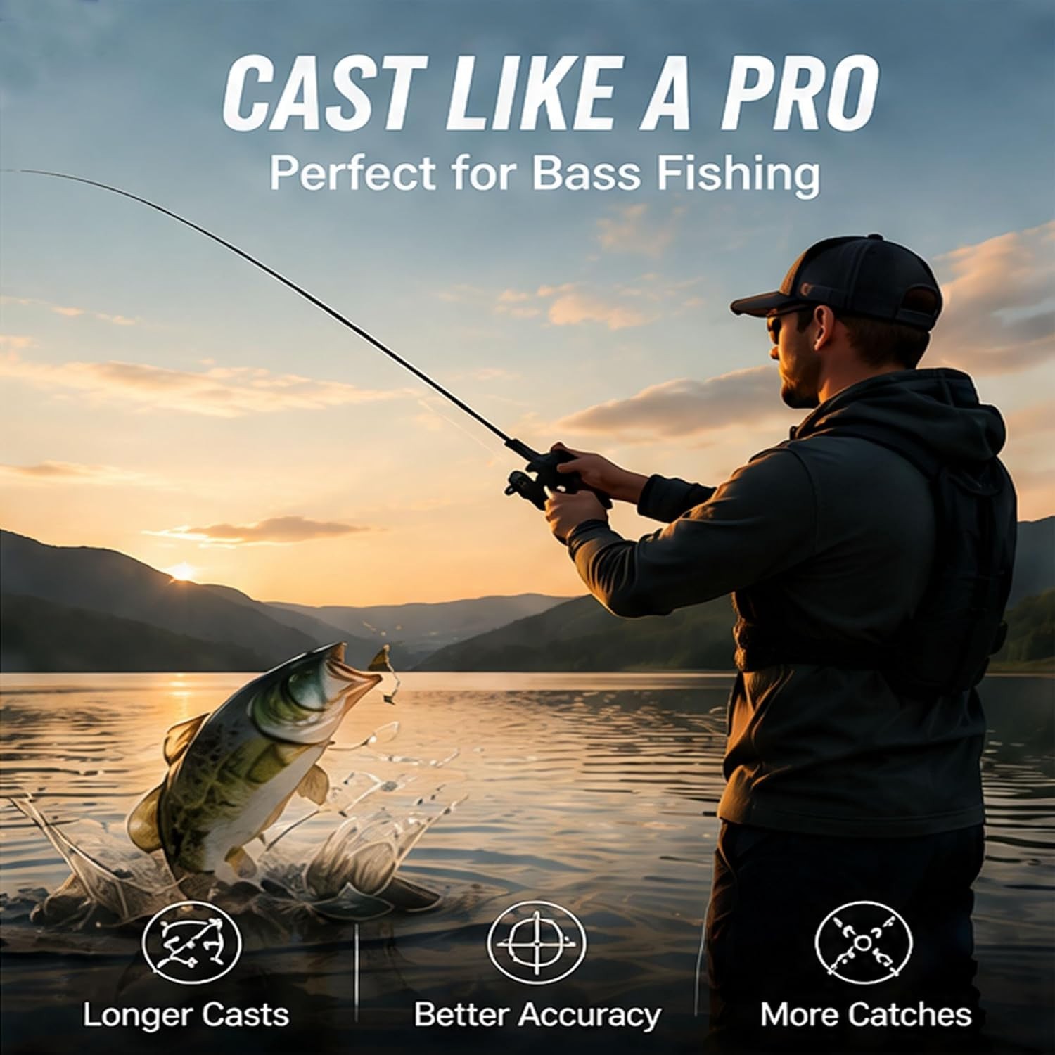 Lightweight 7.1:1 Baitcaster with Digital Anti-Backlash for Effortless Casting