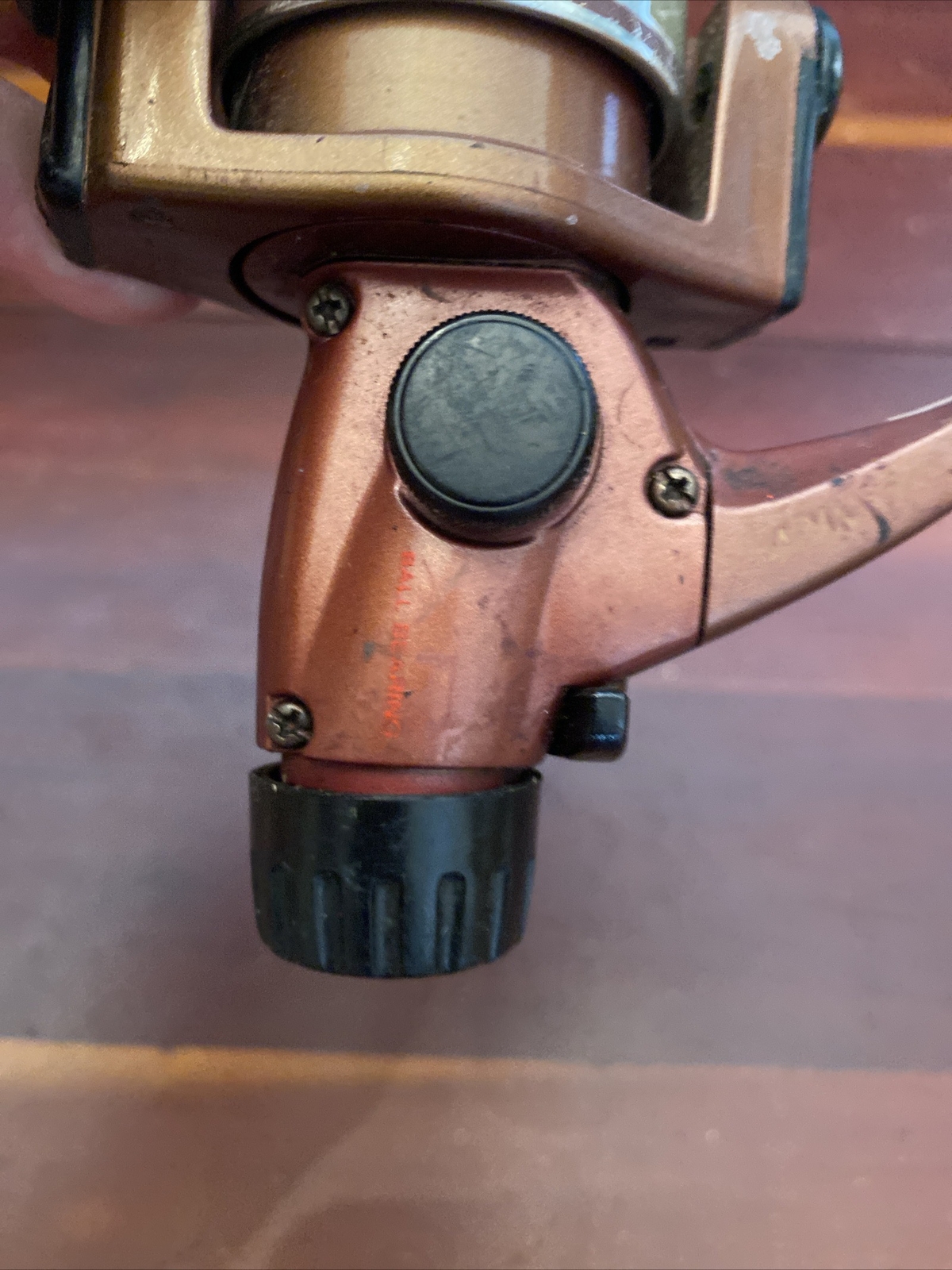 Vintage ZEBCO QUANTUM XR2 Spinning Fishing Reel Long Stroke 1994 Burgundy