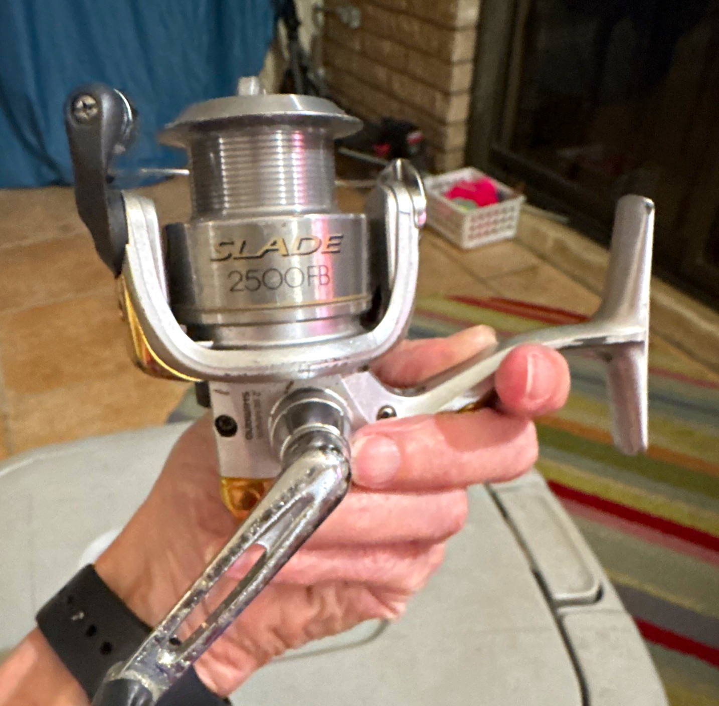 Shimano Slade 2500FB Spinning Reel Size 2500 Front Drag Silver/Gold/Black