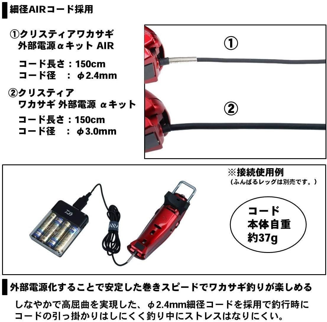 Daiwa Christia Smelt External Power Supply Alpha Kit AIR Red New Unopened