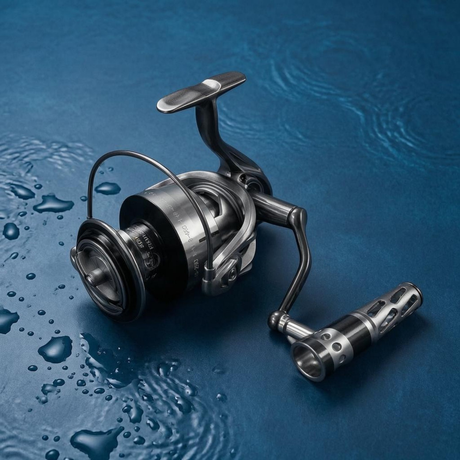Metal Fishing Reel Reflective Surface Front Drag Reel Even Line Control