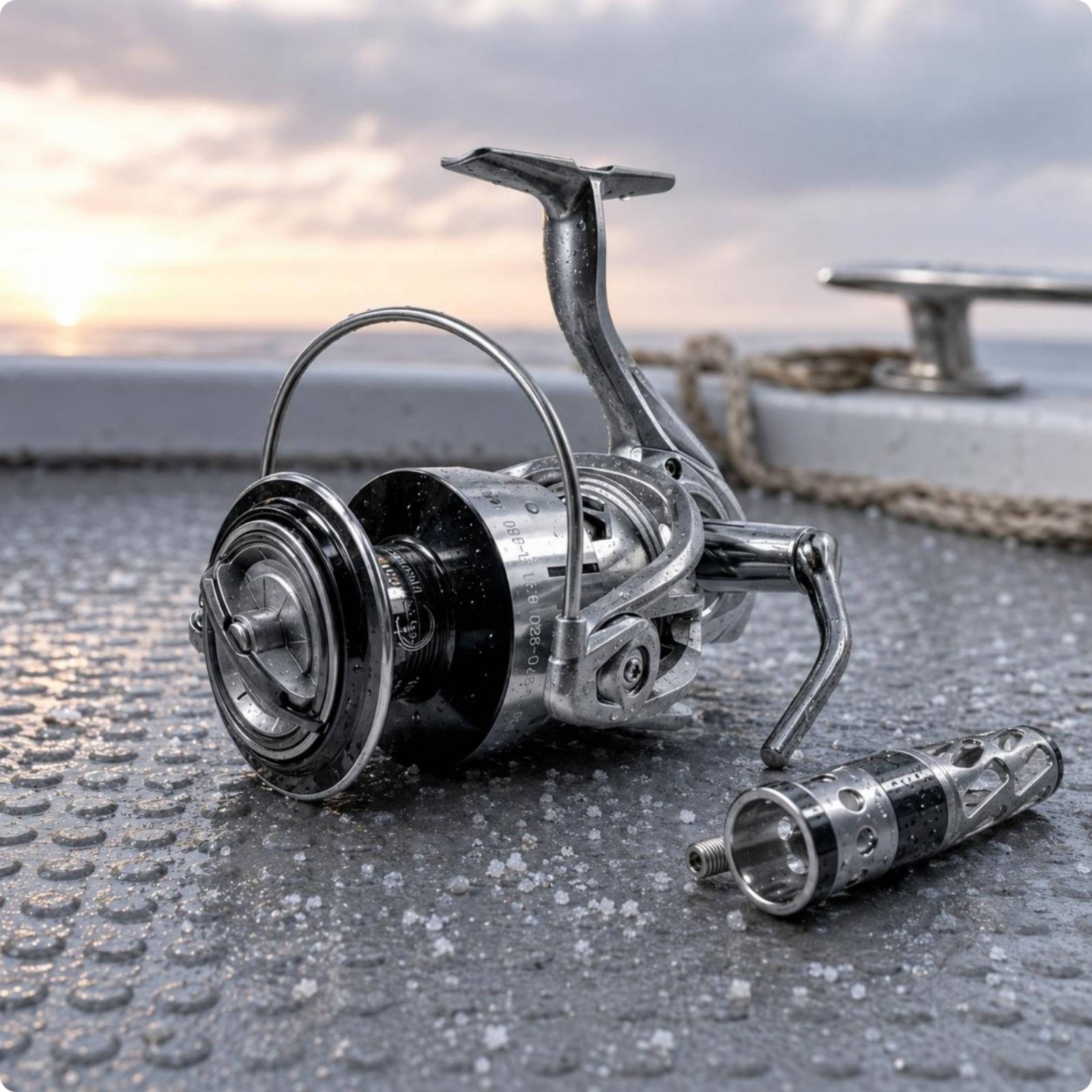 Metal Fishing Reel Reflective Surface Front Drag Reel Even Line Control