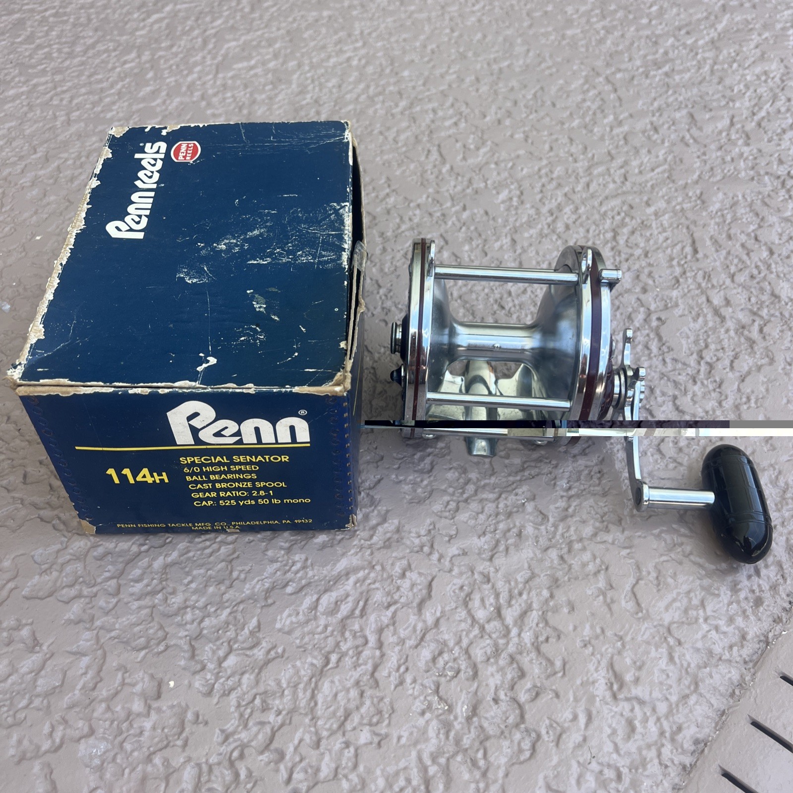 New Penn Reel 6/0 Special Senator 114h Cast Bronze 2.8-1 Gear Ratio Cap 525 Yd
