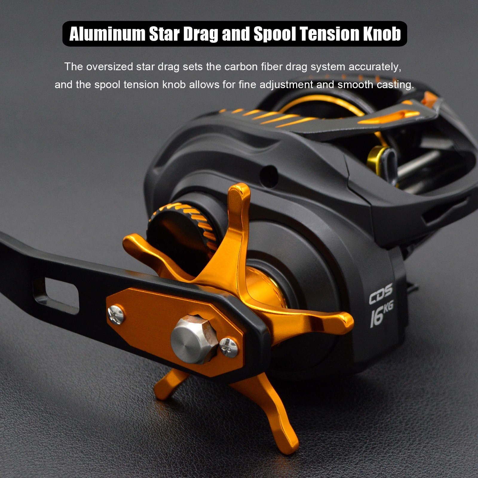 CAMEKOON Sea Cobra 400 Baitcaster Fishing Reel Synchronized Level Wind 35lb Drag