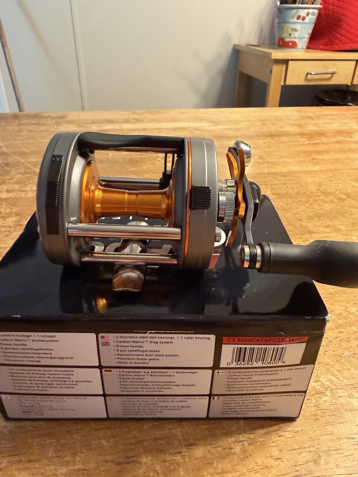 Custom C6 Abu Garcia 6500 Catfish Special All Ceramic Bearings Free Reel Cover