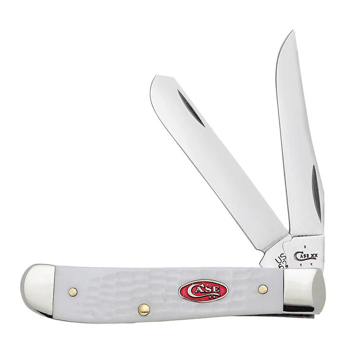 Case Knives White Synthetic SparXX Standard Jig Mini Trapper Folding Pocket Knif