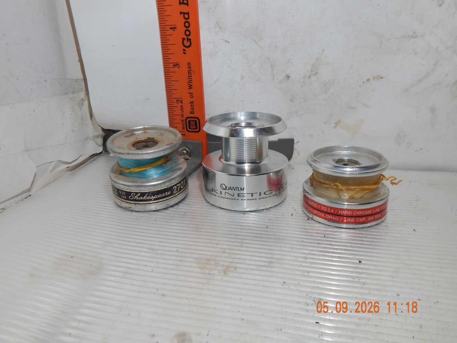 Tree spare spools , fro Spinning Reels, One Shakespeare, one Quantum ,unbranded