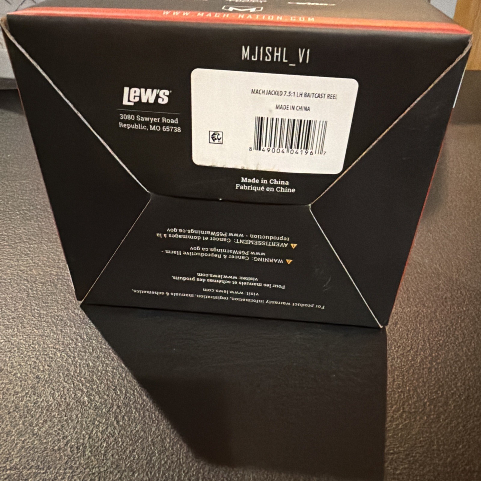 Lew’s MACH Jacked Baitcast Fishing Reel-Left Hand-New in Box-7.5:1-10bb