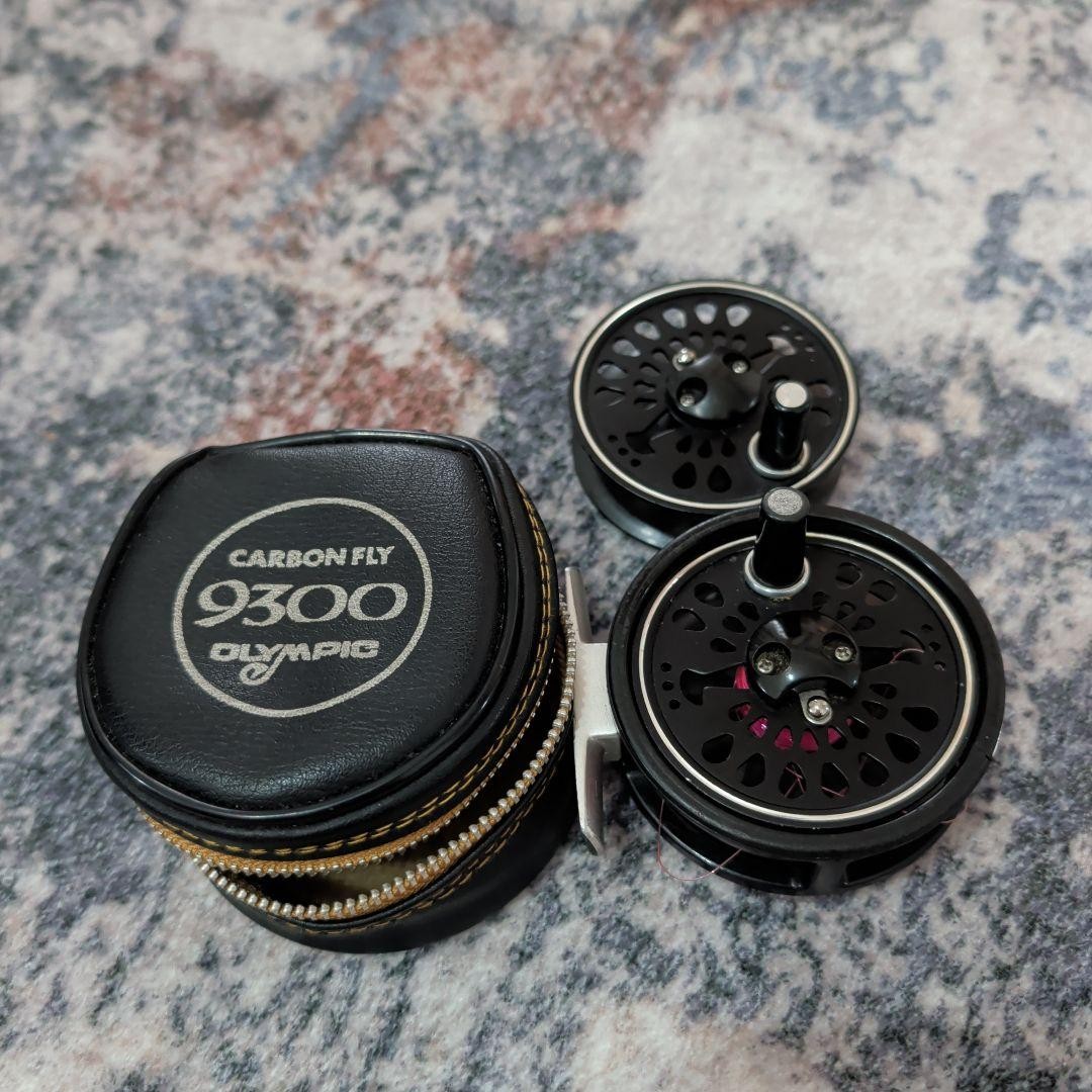 OLYMPIC 9300 Carbon Fly Fishing Reel Spare Spool Case Included Japan Free Ship