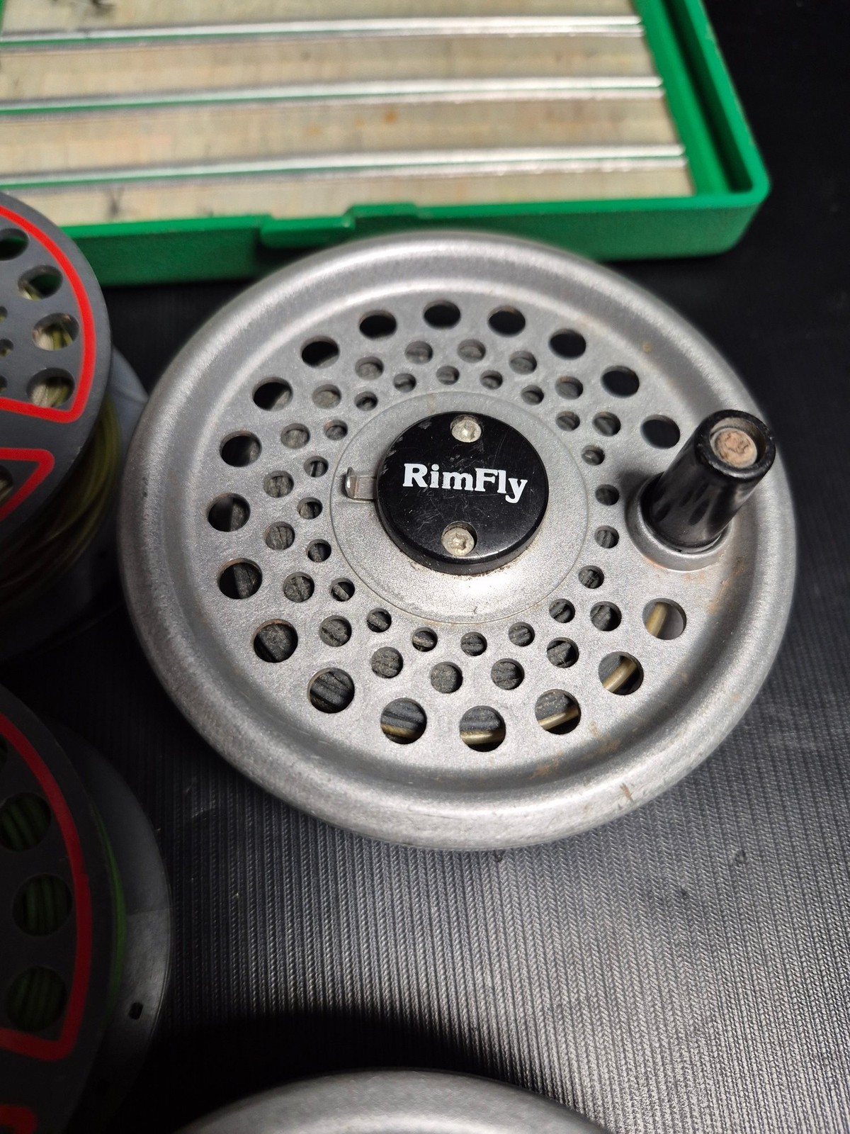 Assorted Fly Fishing Reels and Cases RimFly LC British Made