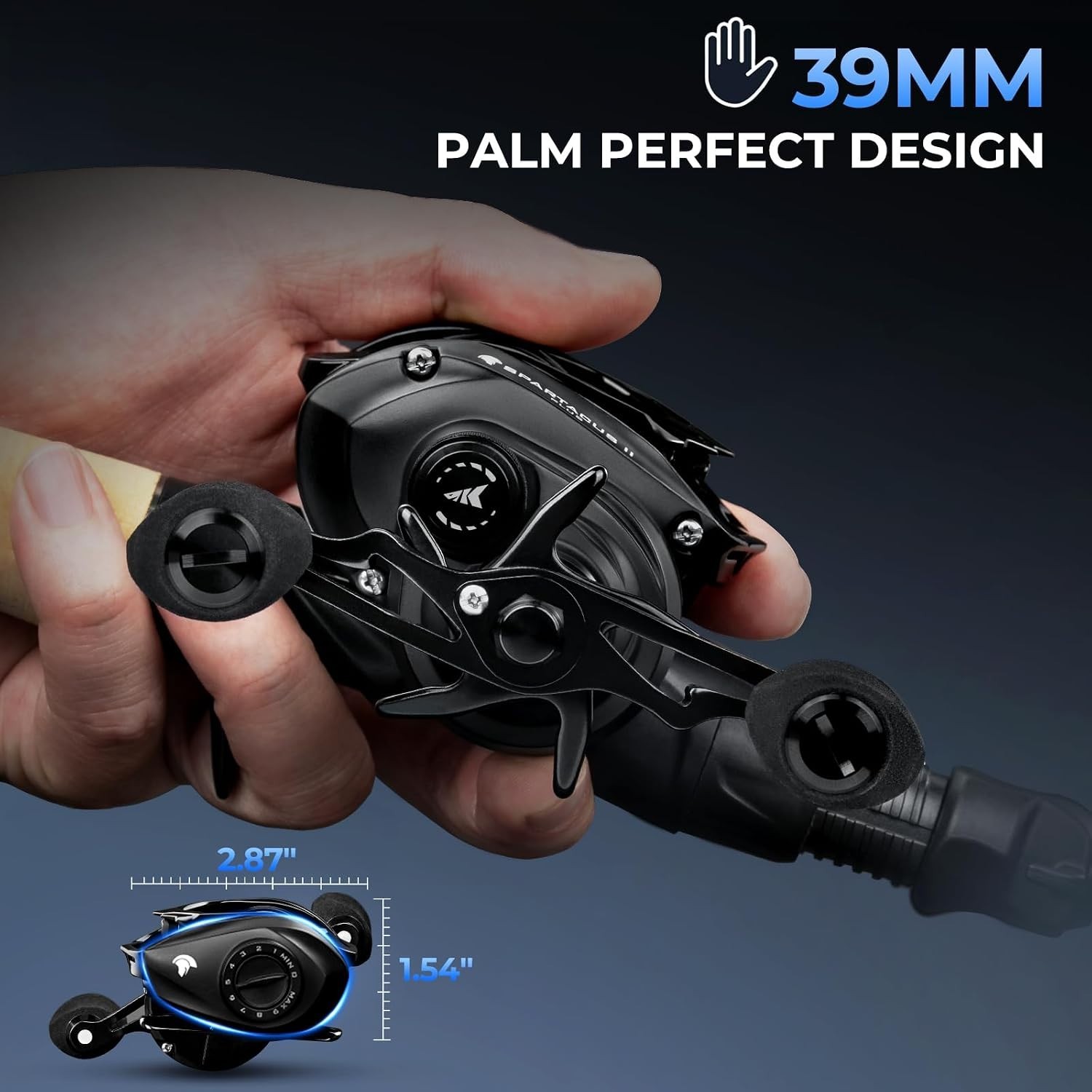Precision-Crafted Kastking Spartacus II Plus Fishing Reel – 17.6 lbs Drag Power