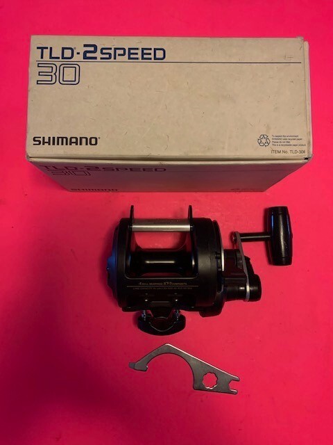 SHIMANO TLD30 2-SPEED FISHING REEL+THE BOX & WRENCH REBUILT WITH NEW PARTS