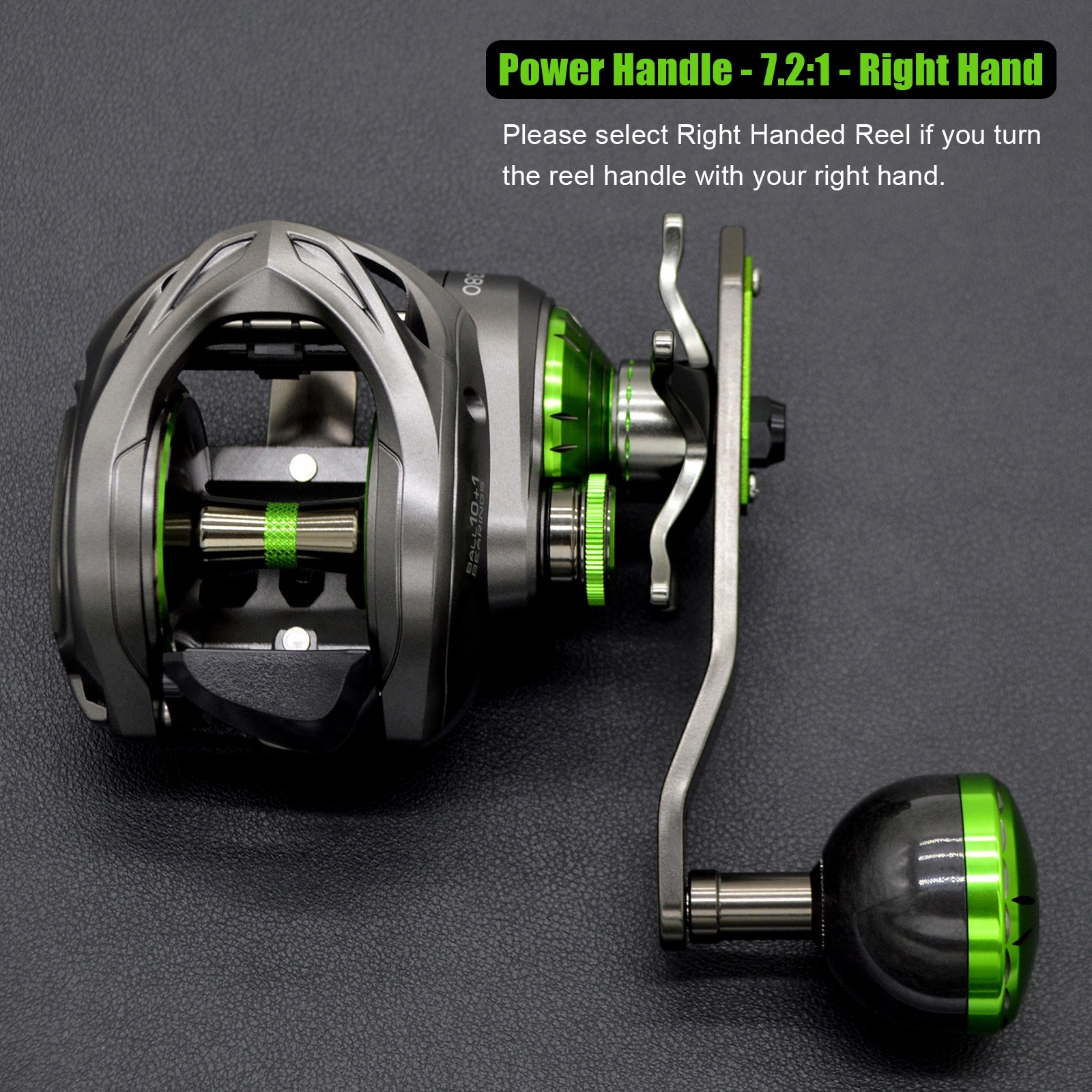 Green Baitcasting Reel 7.2:1 High Speed Smooth 39 LB Max Drag Saltwatwer Fishing