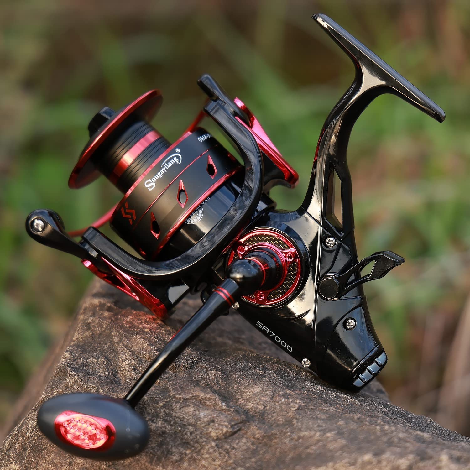 Lightweight Carbon Fiber Carp Spinning Reel – High Drag Bait Feeder for Freshwat