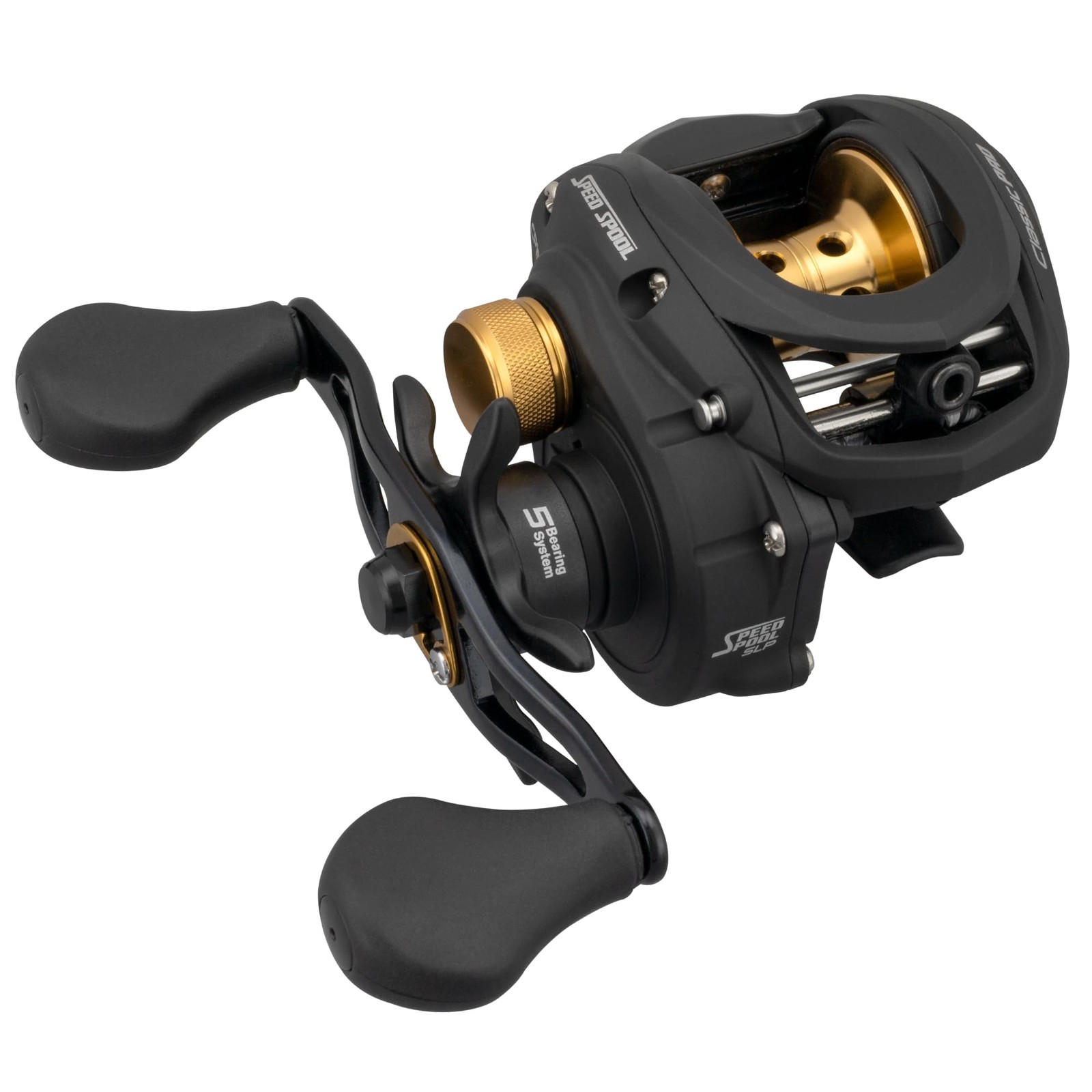 Lew’s Classic Pro Speed Spool SLP 7.5:1 Left Hand Baitcast Reel 7.5:1, Black
