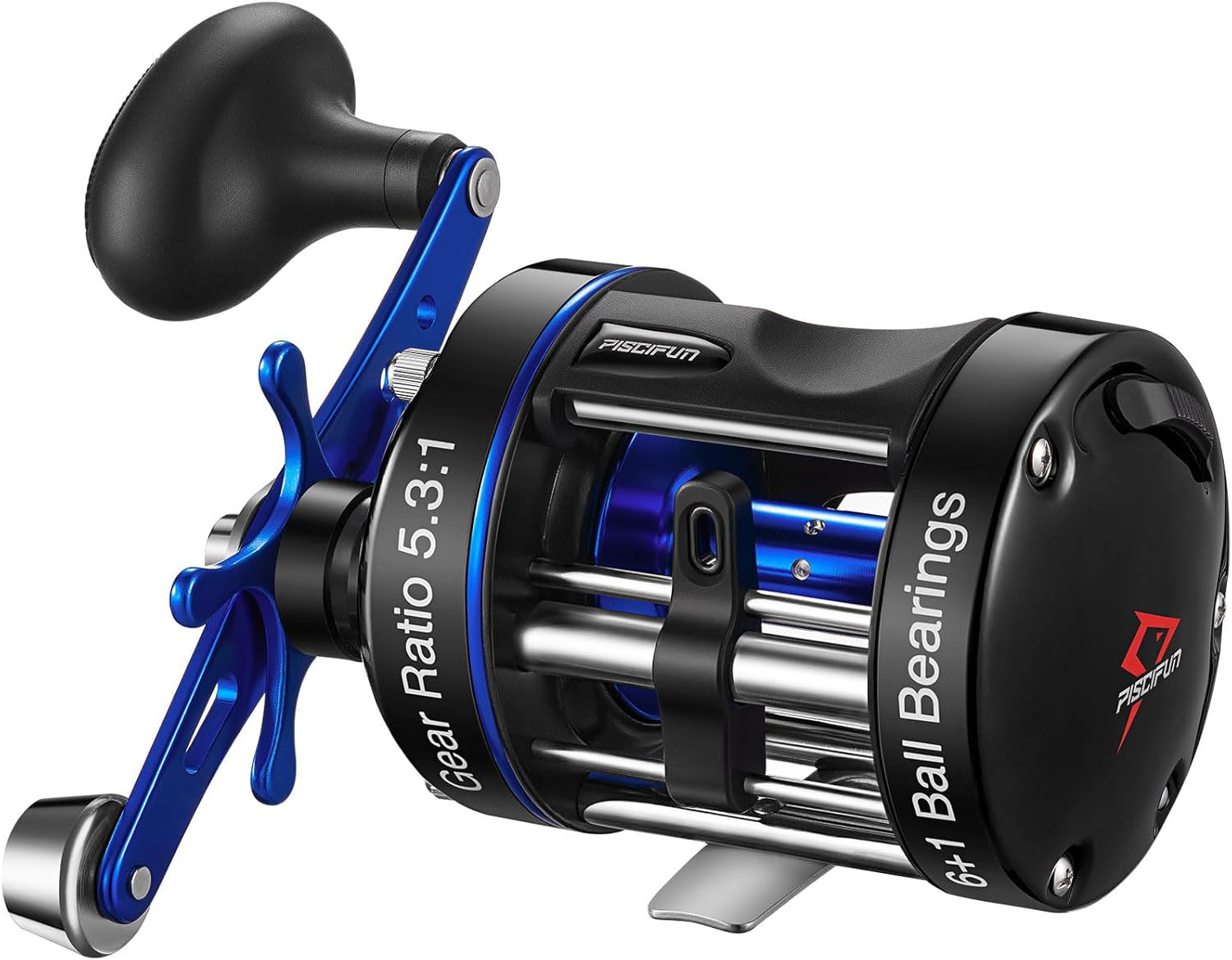 Chaos XS Baitcasting Fishing Reel, Reinforced Metal Body round Baitcaster Reel,