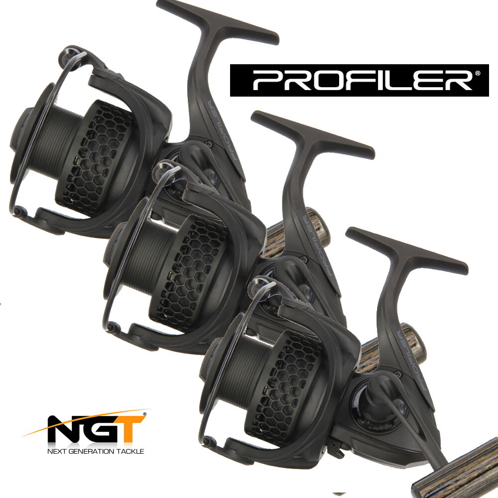 Carp Fishing Reel NGT Profiler 60 x3 Black Spare Spool Front Drag Coarse Pike