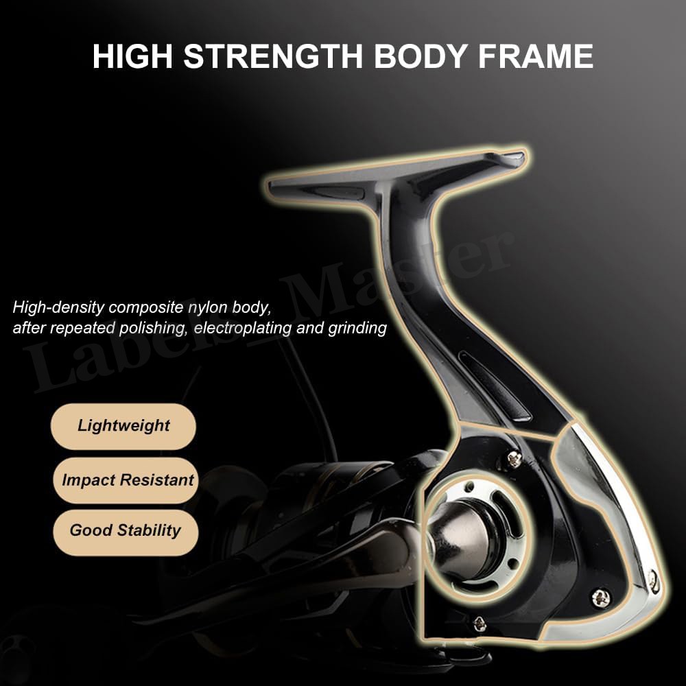 12BB Metal Spinning Fishing Reel 5.2:1 for Freshwater Saltwater 2000-7000 Series