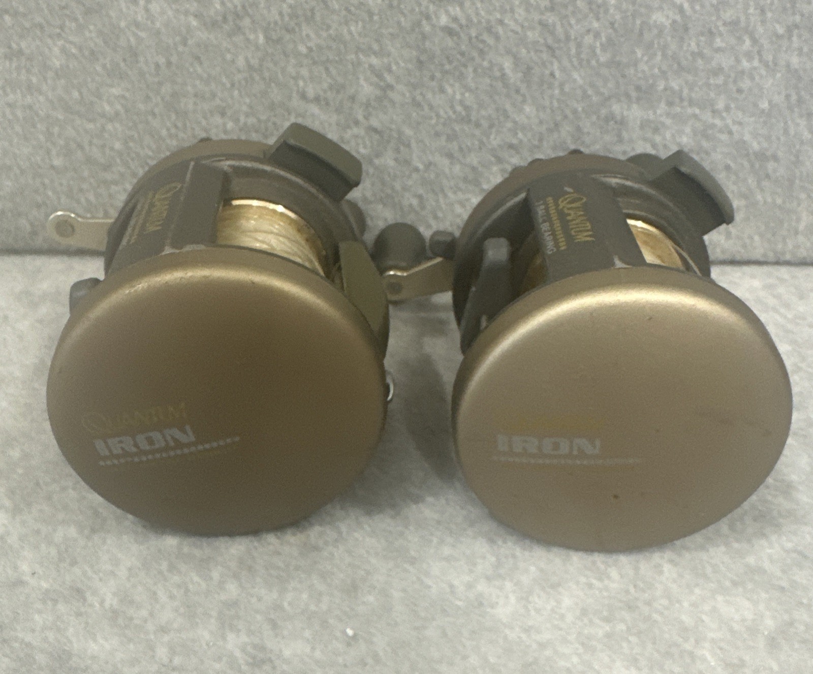 2 Vintage Quantum Iron IR3WL Baitcasting Reel 3 Ball Bearings All Metal ZEBCO