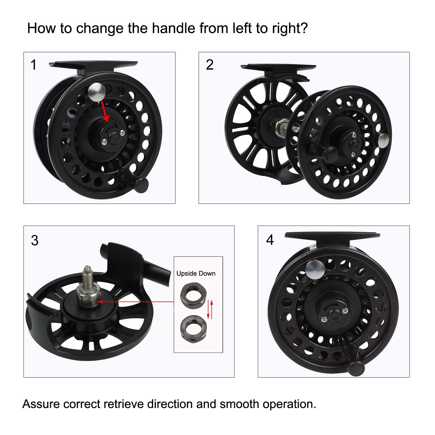 High-Performance Graphite Fly Reel Center Drag System 3/4 5/6 7/8wt Large Arbor